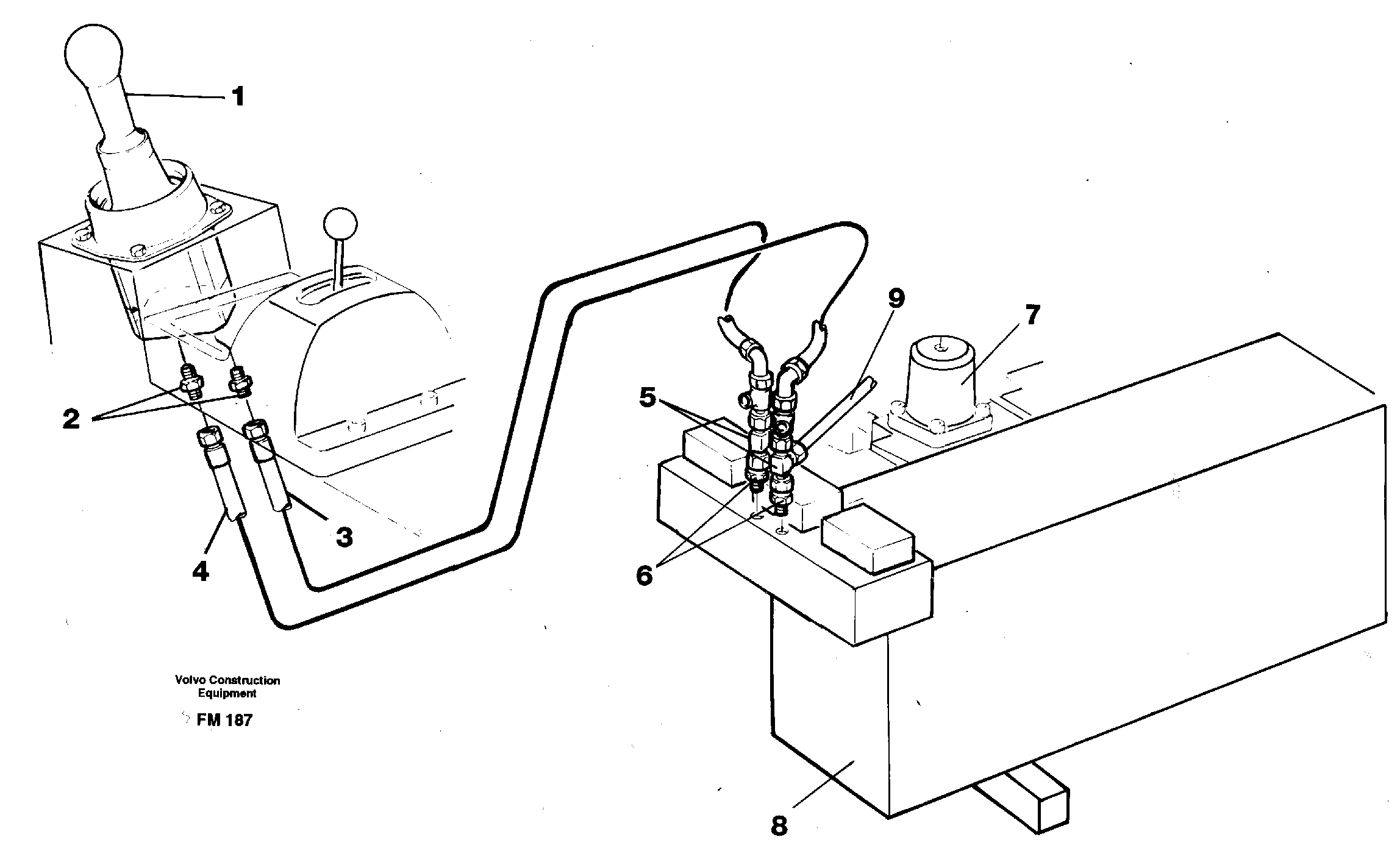 Servo hydraulics, bucket — volvo parts diagram