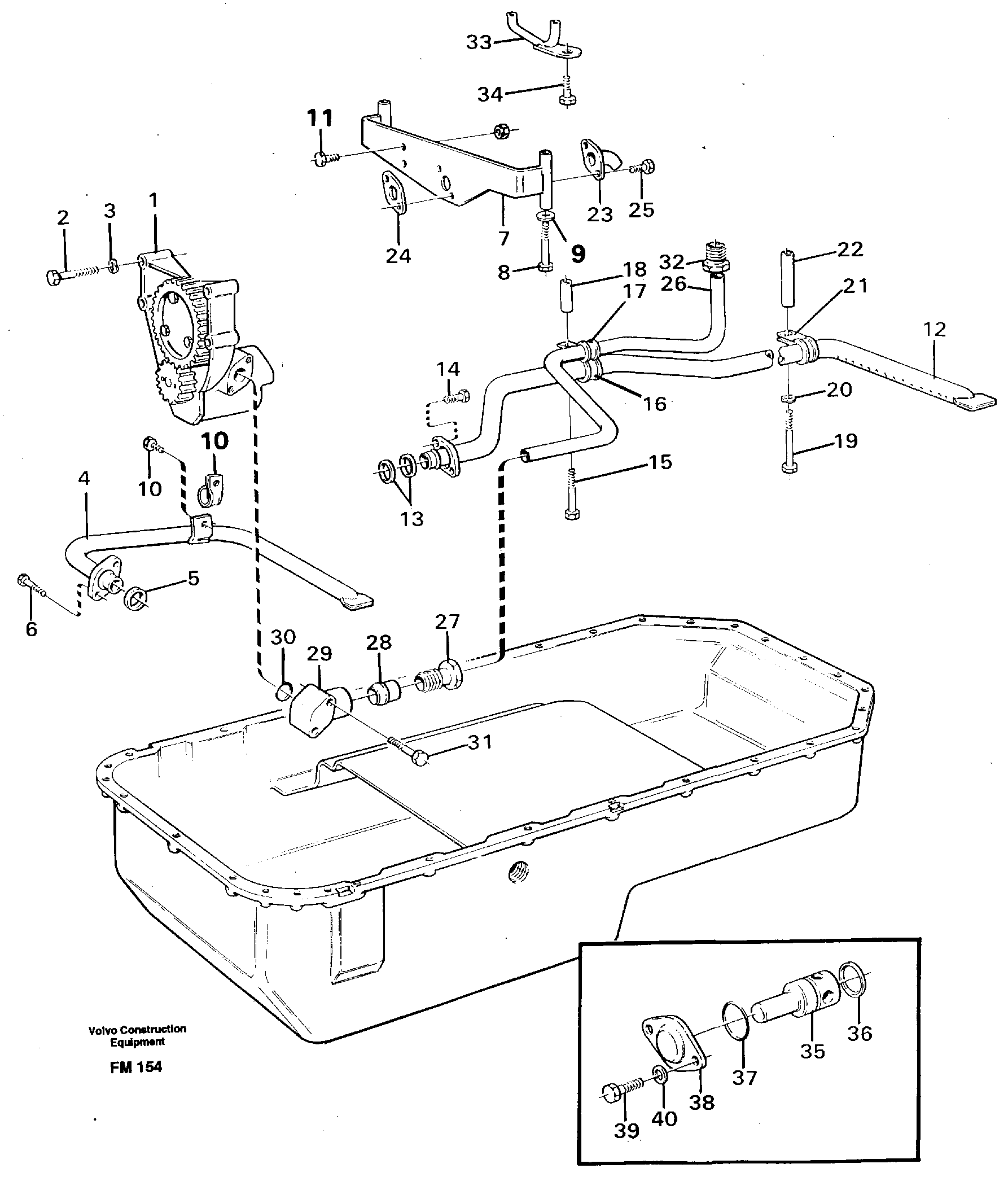 Lubricating oil system — volvo parts diagram