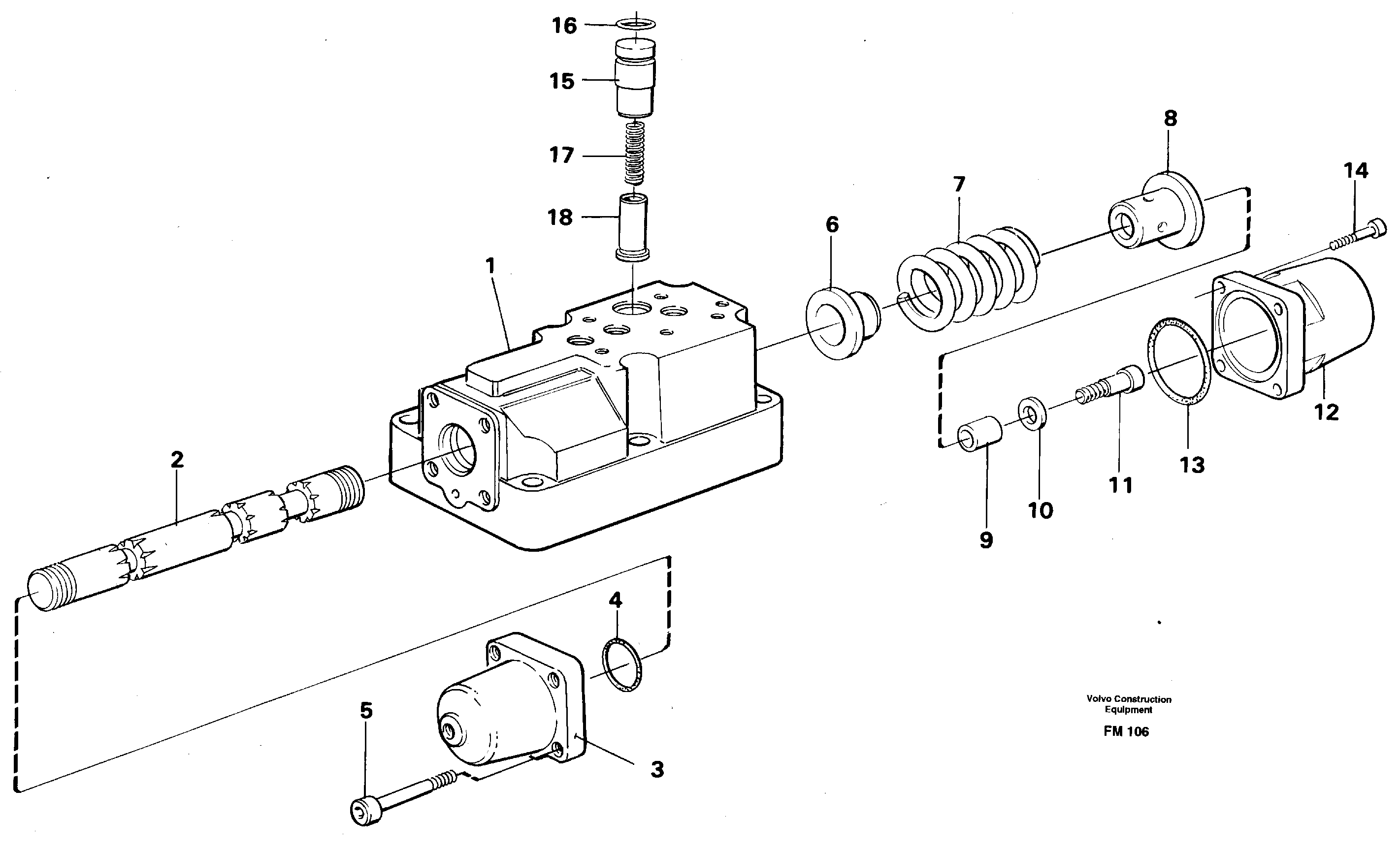 Four-way valve — volvo parts diagram