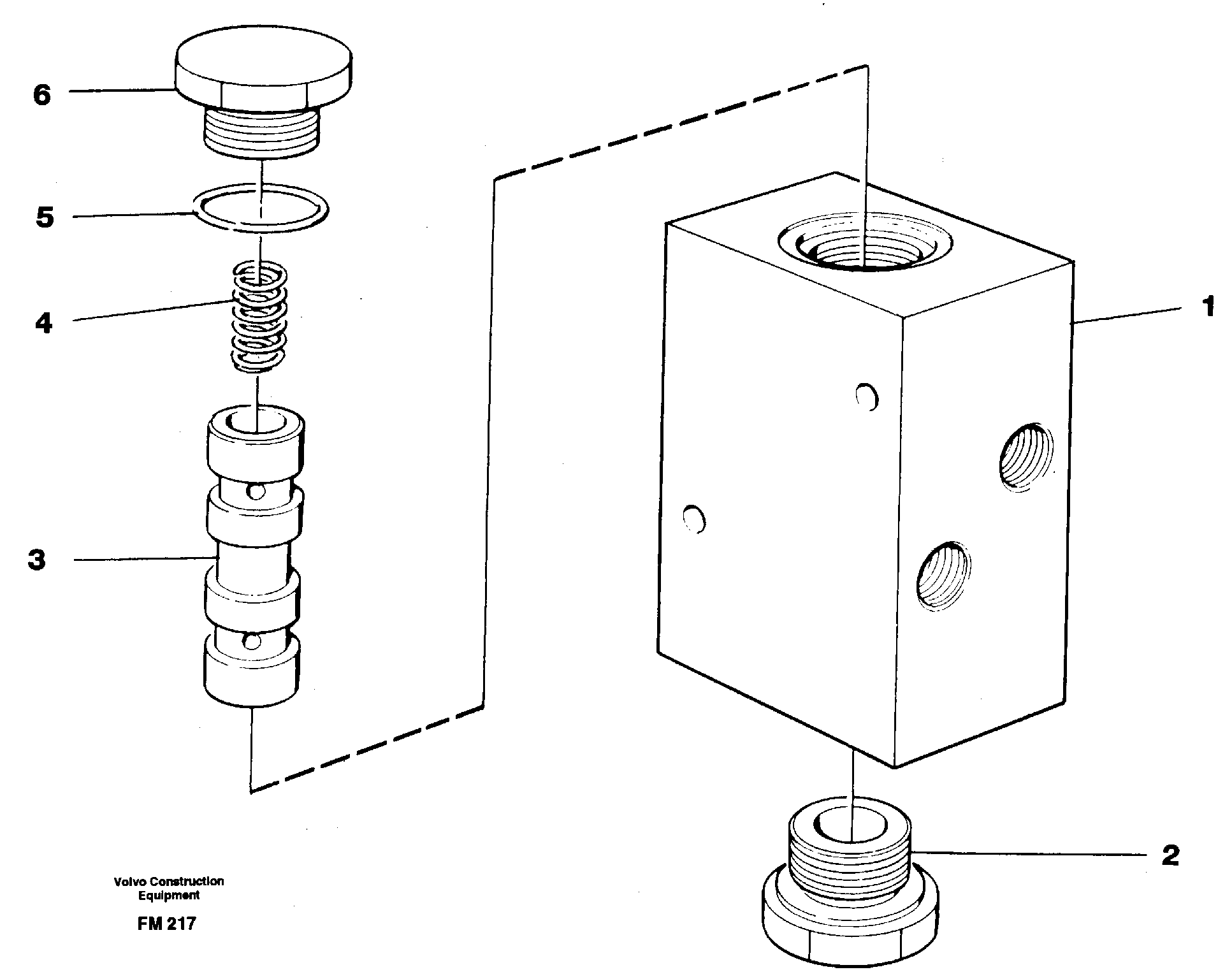 Valve, travel brake — volvo parts diagram