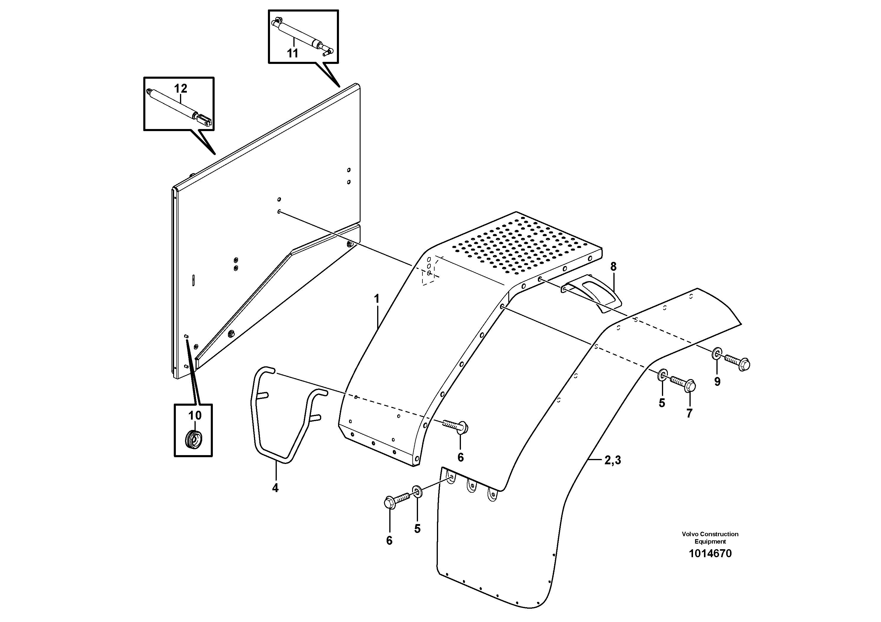 Fender, rear  82538 — volvo parts diagram