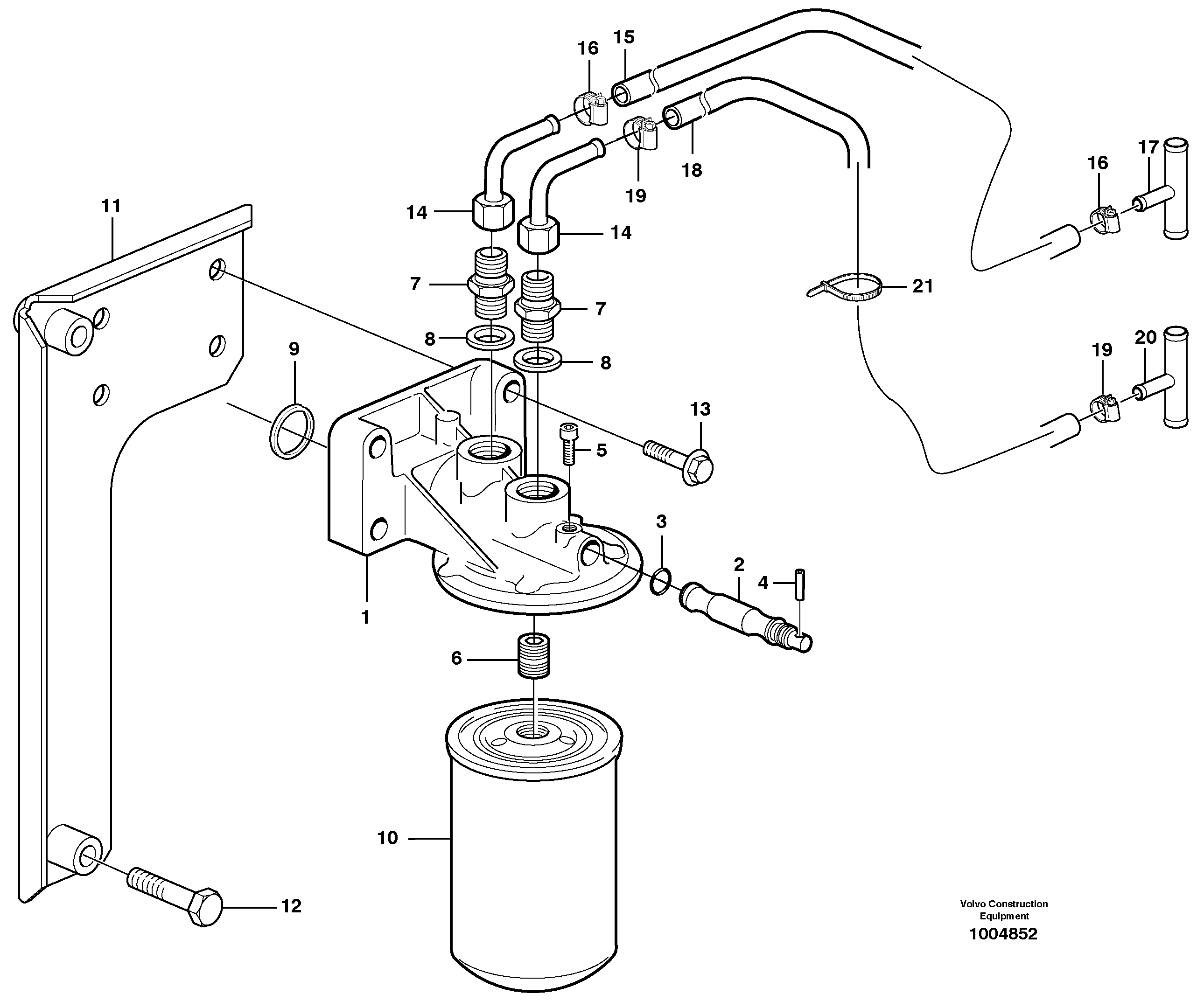 Coolant filter  82123 — volvo parts diagram