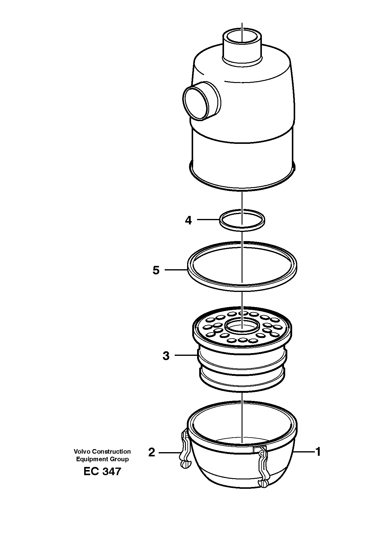 Air filter  80945 — volvo parts diagram
