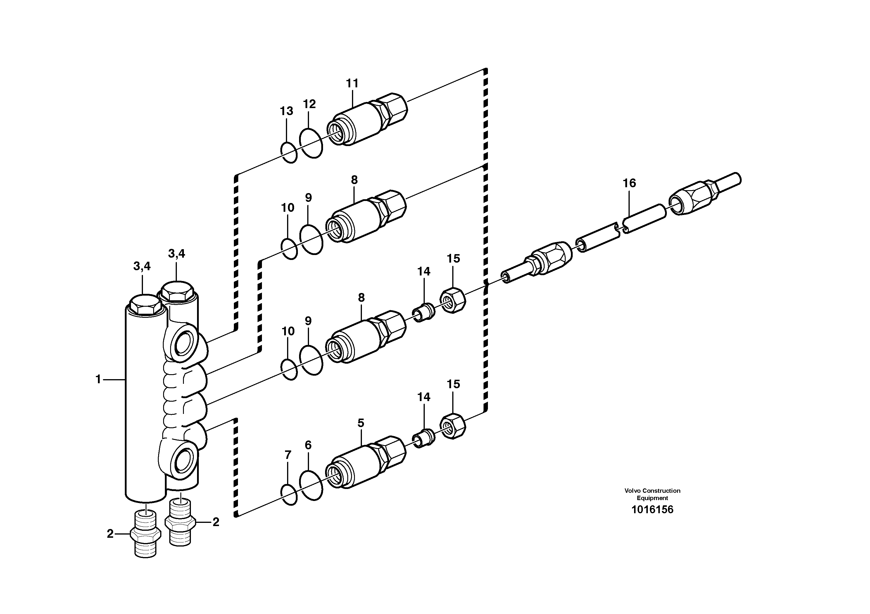 Distribution block, B3  82533 — volvo parts diagram