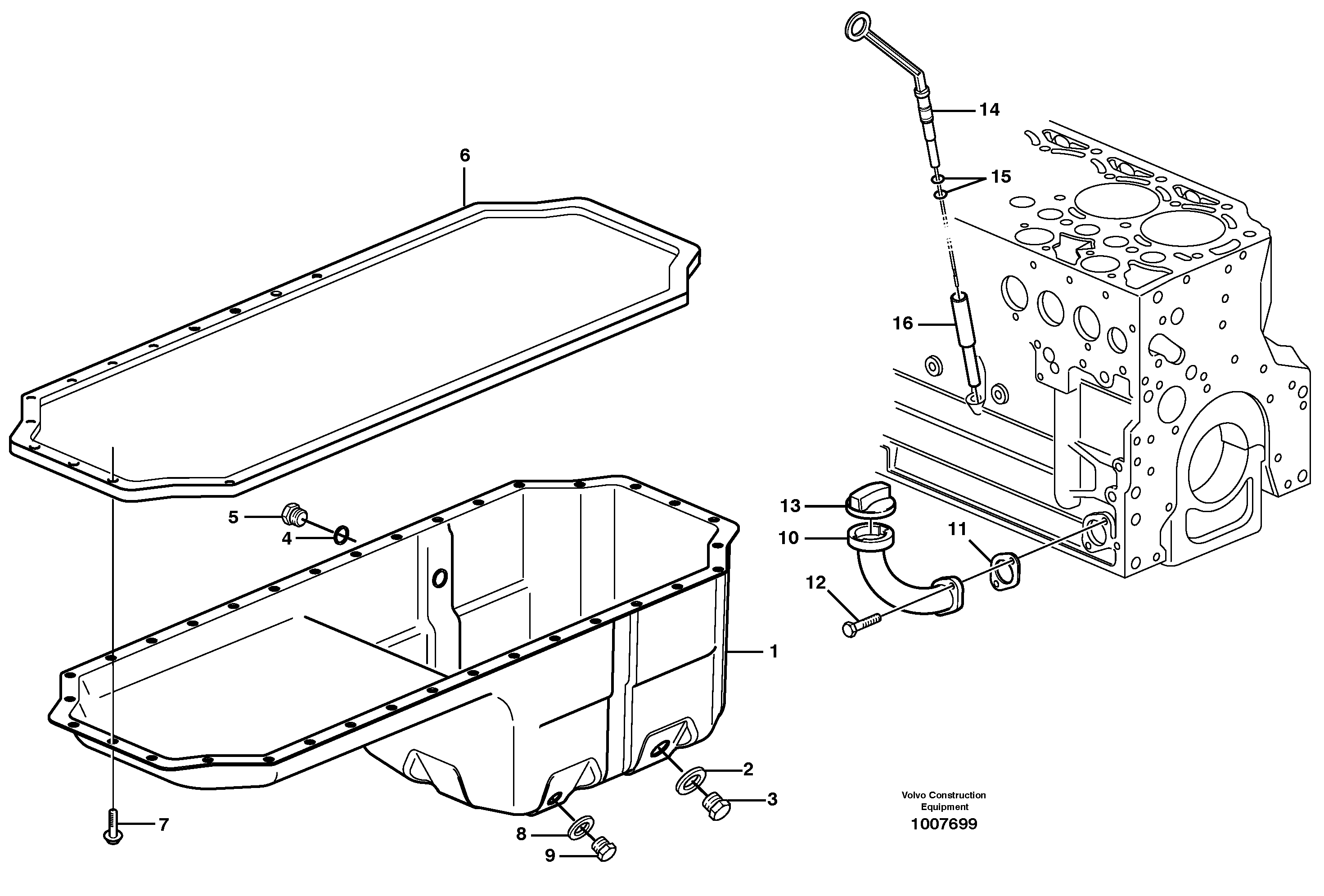Oil sump — volvo parts diagram