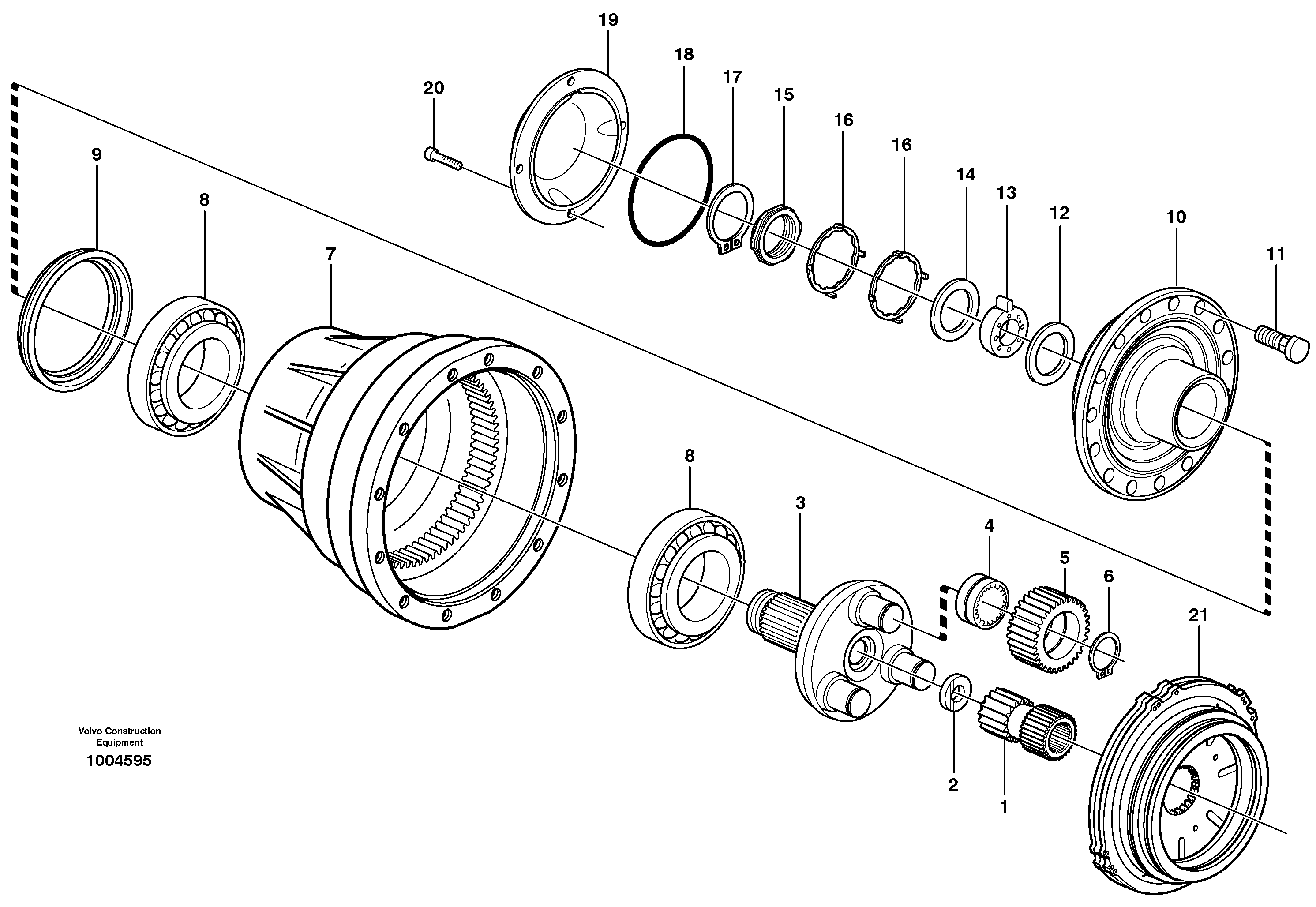 Planetary axle, Front  23915 — volvo parts diagram