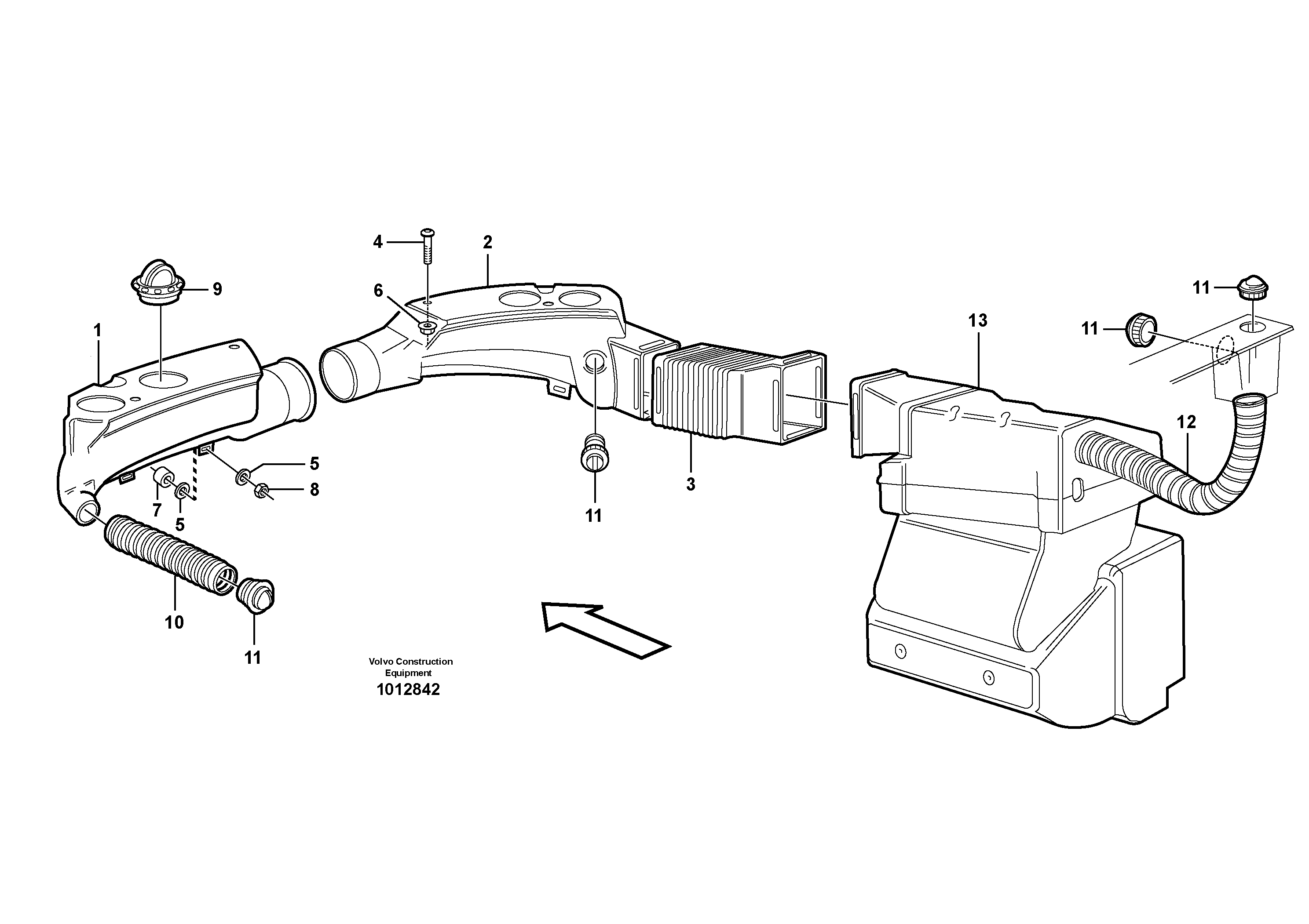 Air ducts — volvo parts diagram