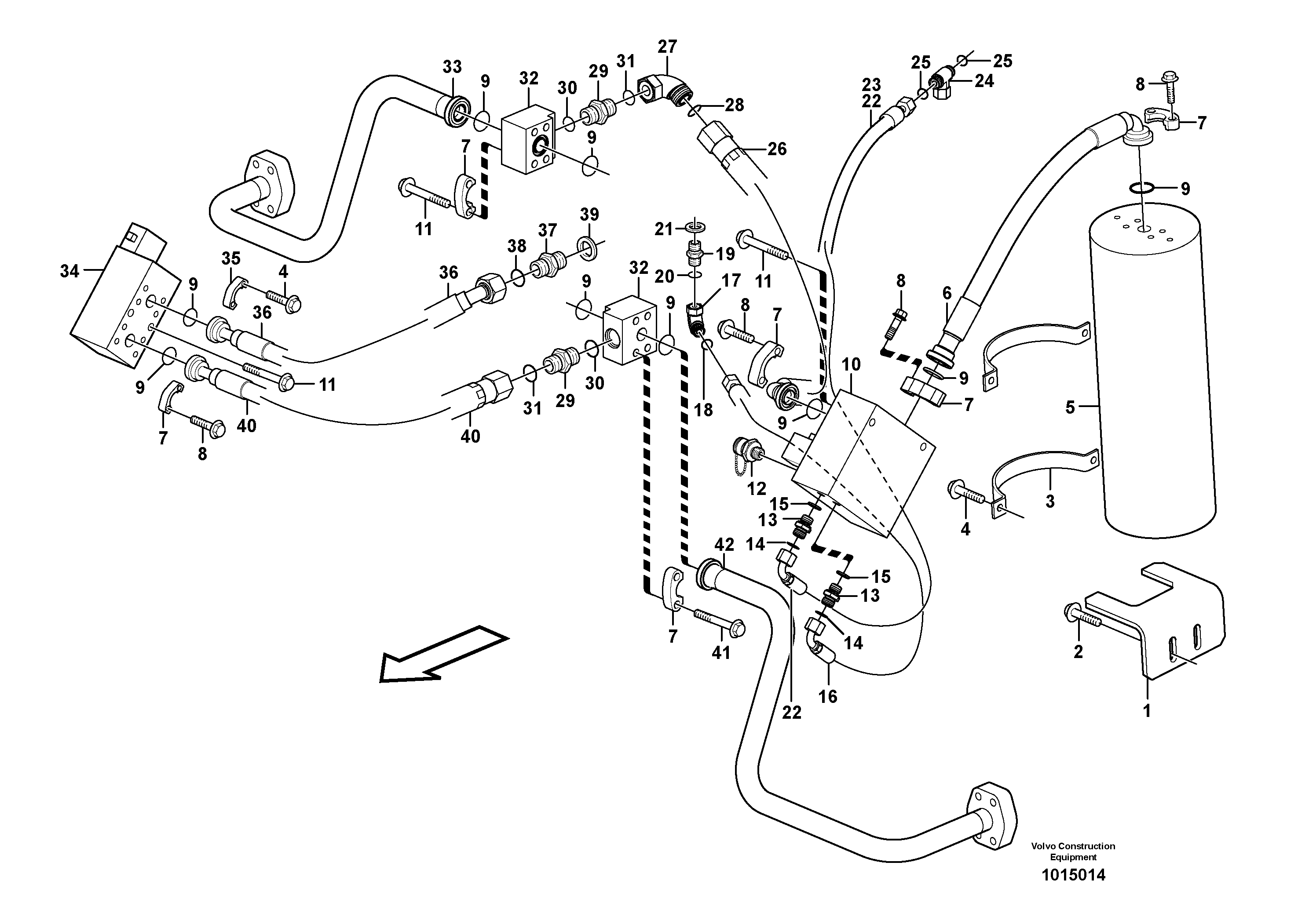 Boom suspension system — volvo parts diagram