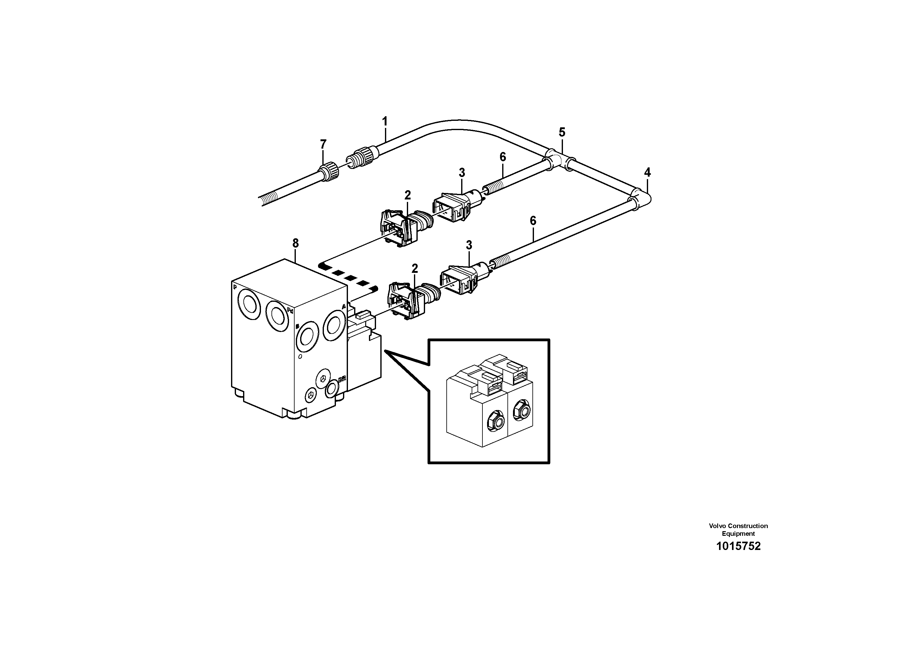 Cable harness reversible fan  82646 — volvo parts diagram