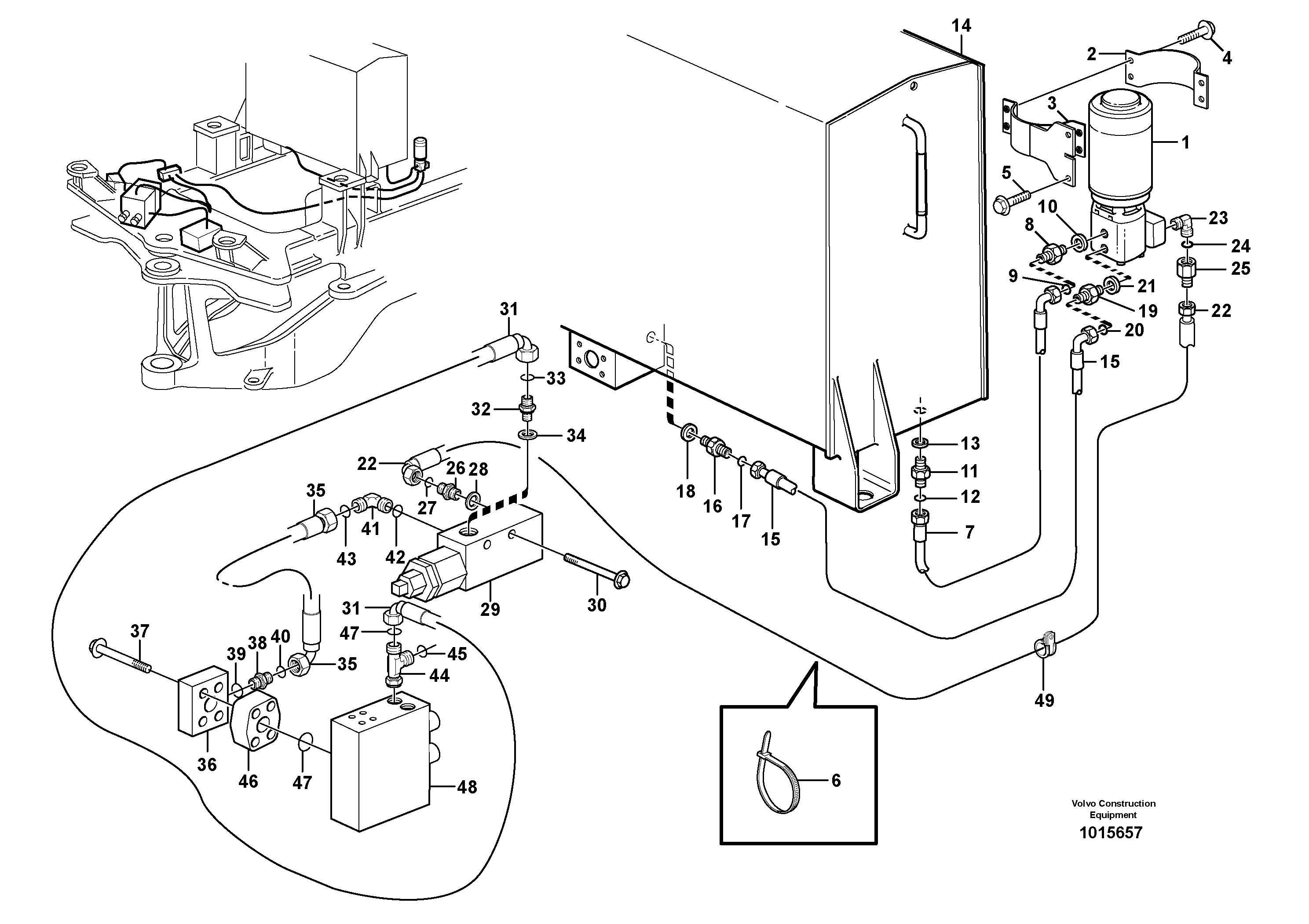 Secondary steering system.  80998 — volvo parts diagram