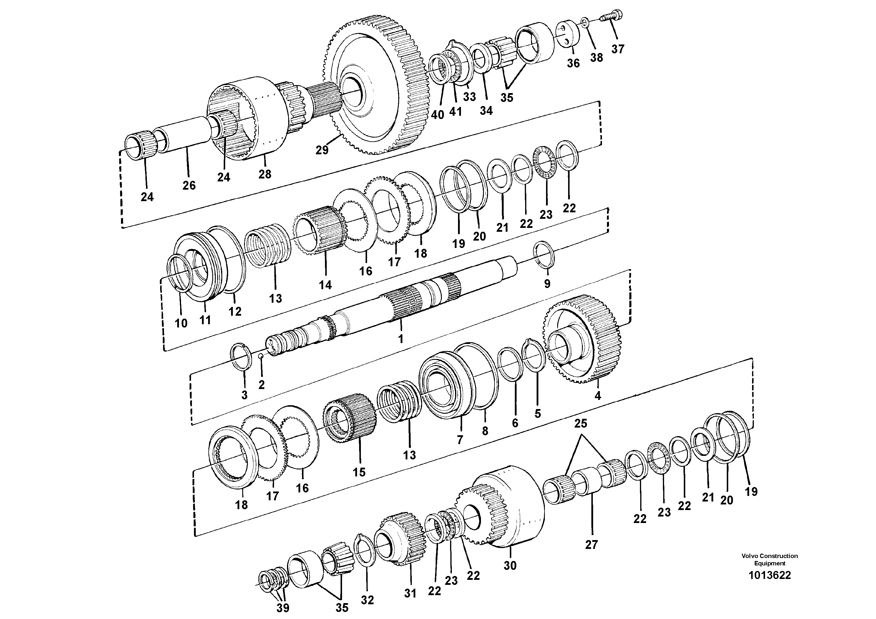 Hydraulic clutch forward/3:rd speeds  22530 — volvo parts diagram