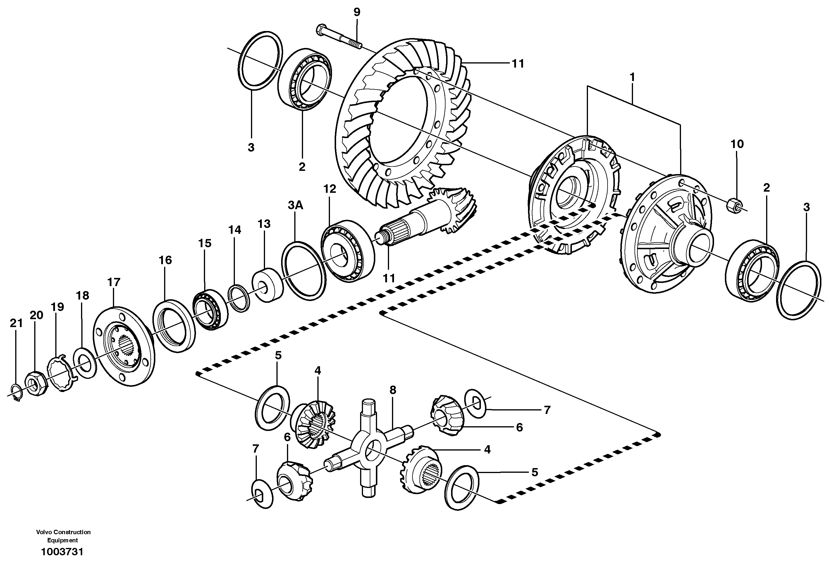 Final drive, rear  23916 — volvo parts diagram