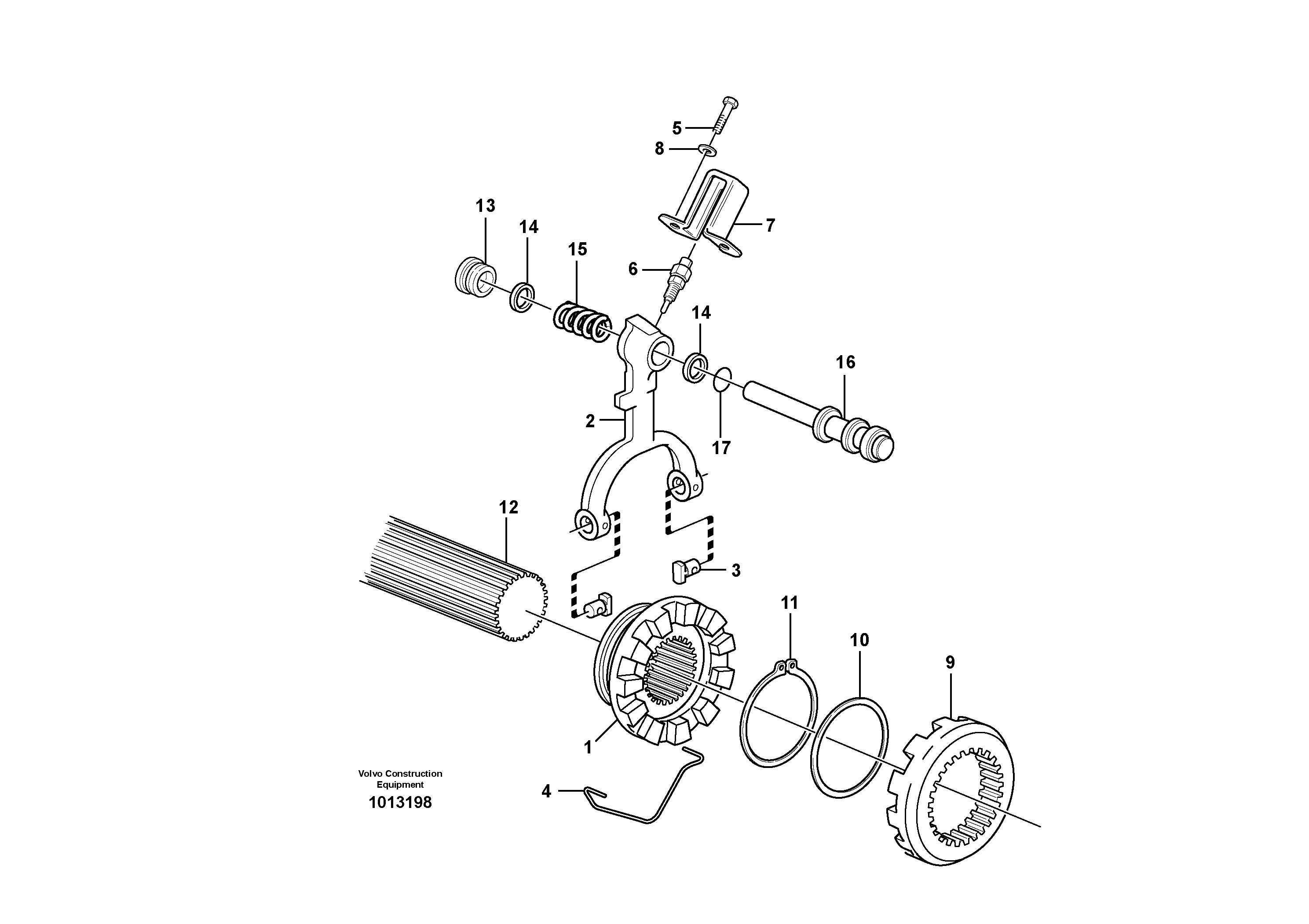 Differential lock  23915 — volvo parts diagram