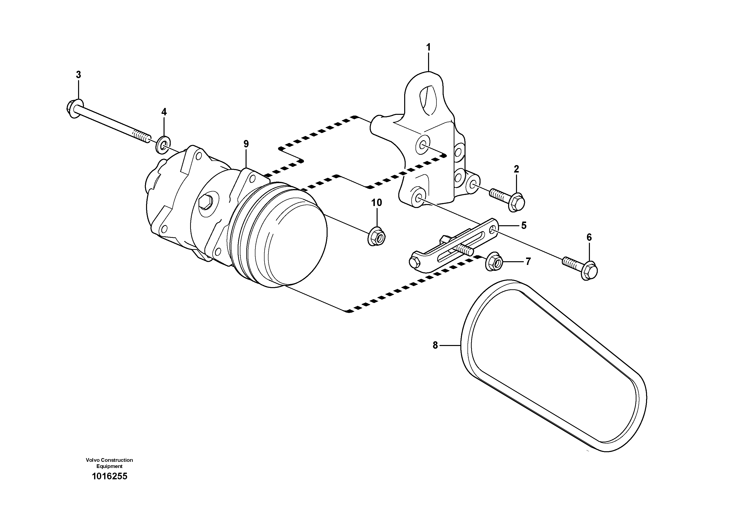 Compressor for cooling agent R134a with fitting parts.  80868, 82323, 82772, 82773 — volvo parts diagram