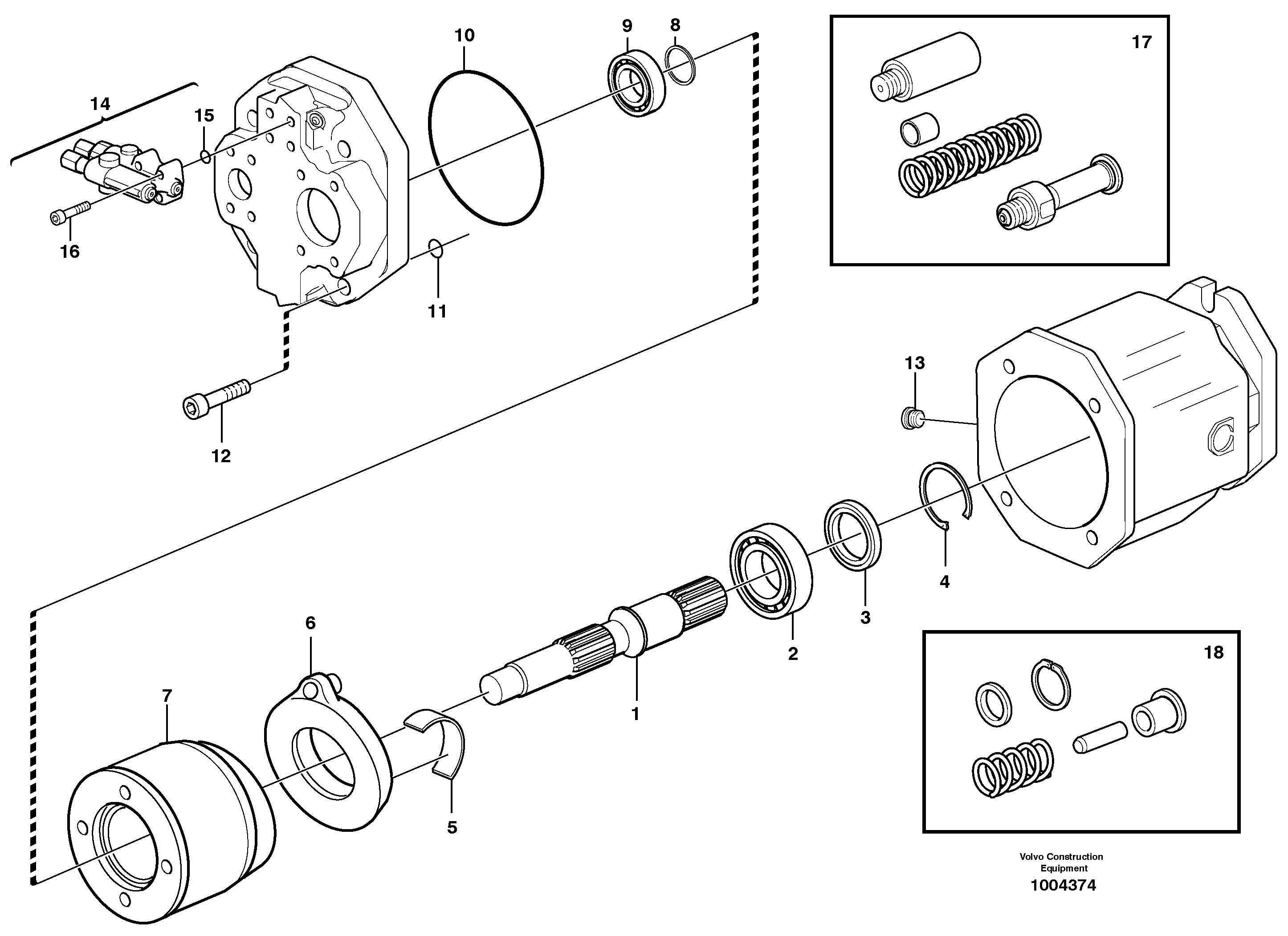 Hydraulic pump  82902 — volvo parts diagram