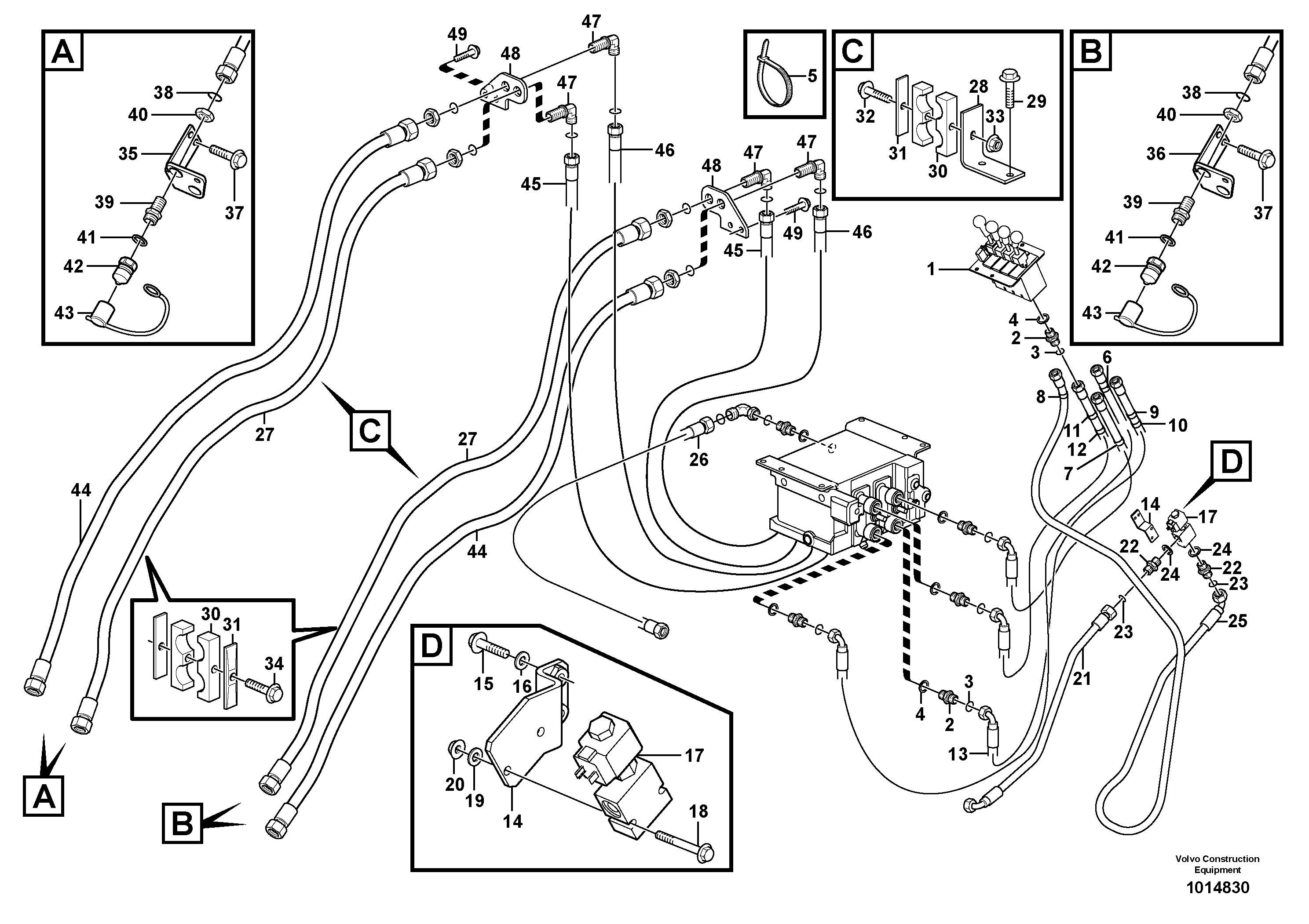 Hydraulic Control 3rd-4th  82002, 82052 — volvo parts diagram