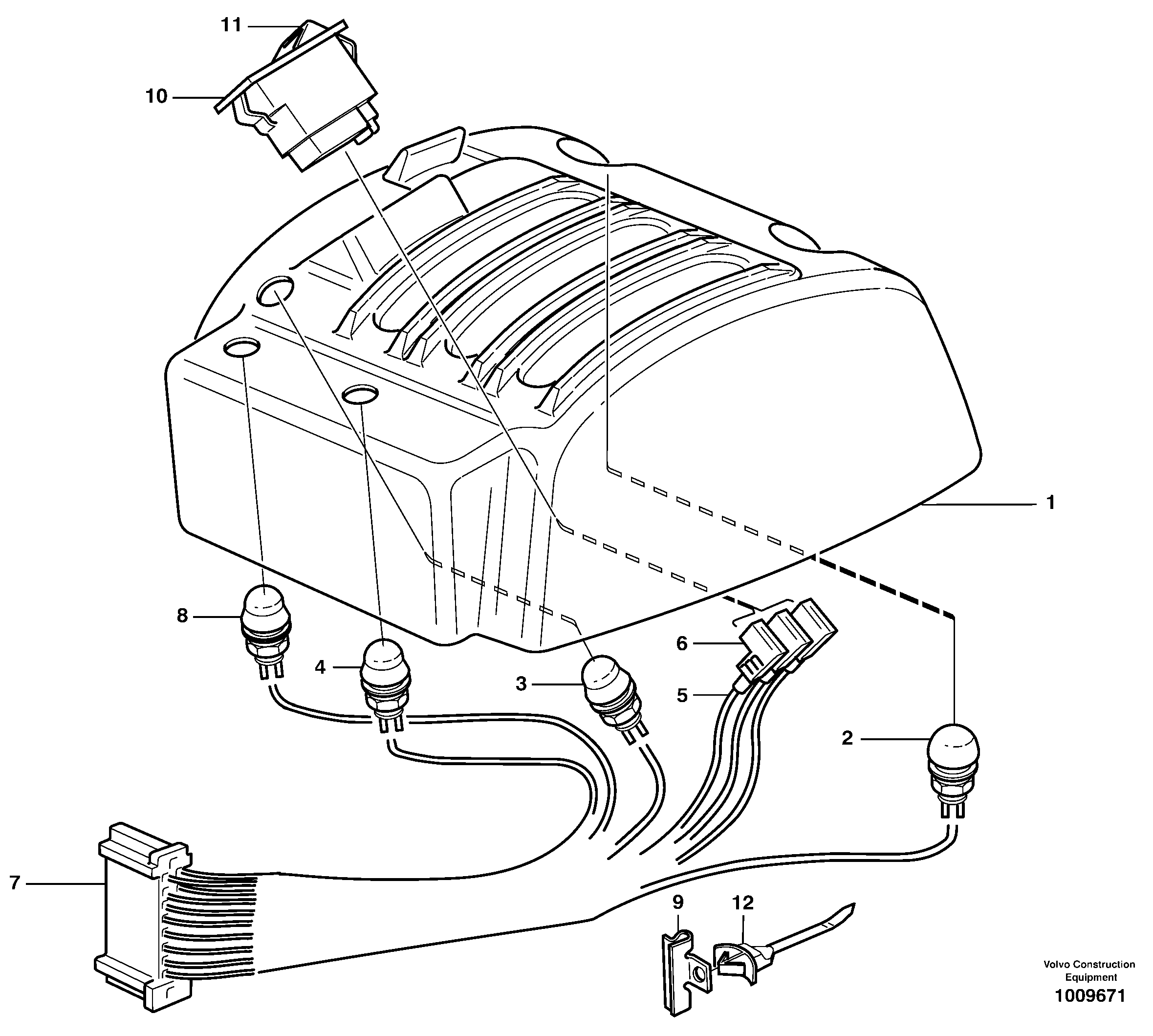 Cable harnesses, servo valve.  OPEN ROPS — volvo parts diagram