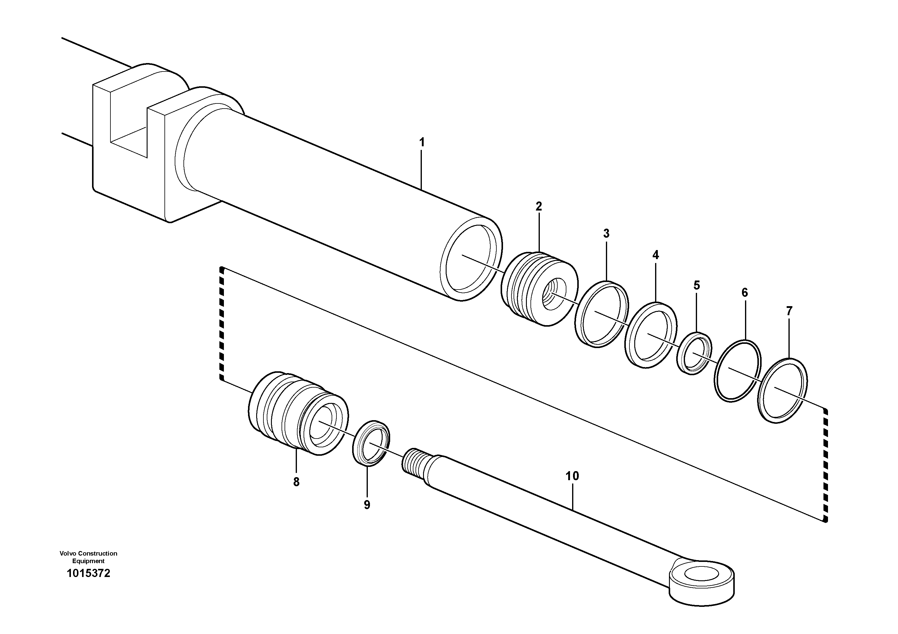 Hydraulic cylinder — volvo parts diagram