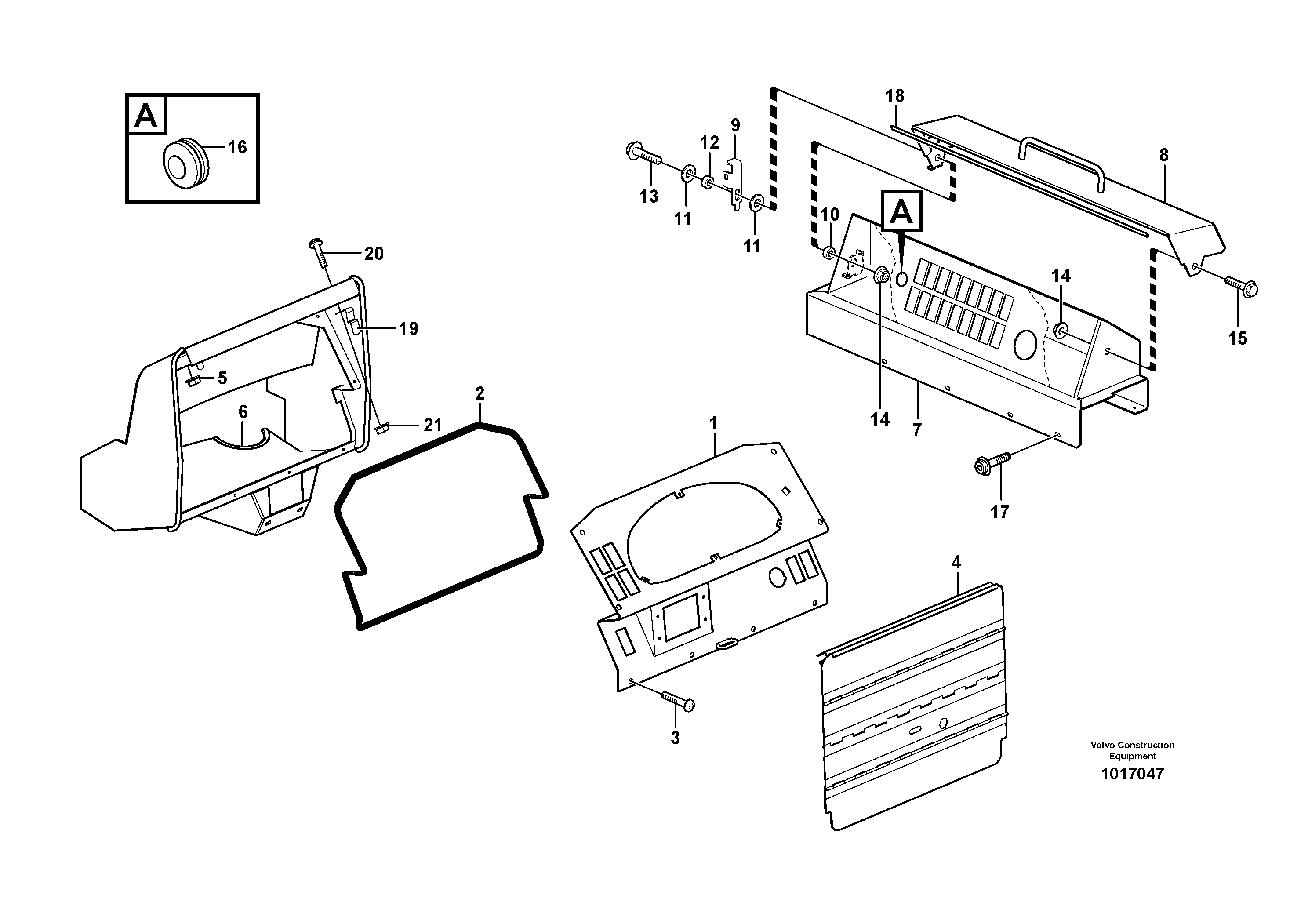 Instrument panel  OPEN ROPS — volvo parts diagram