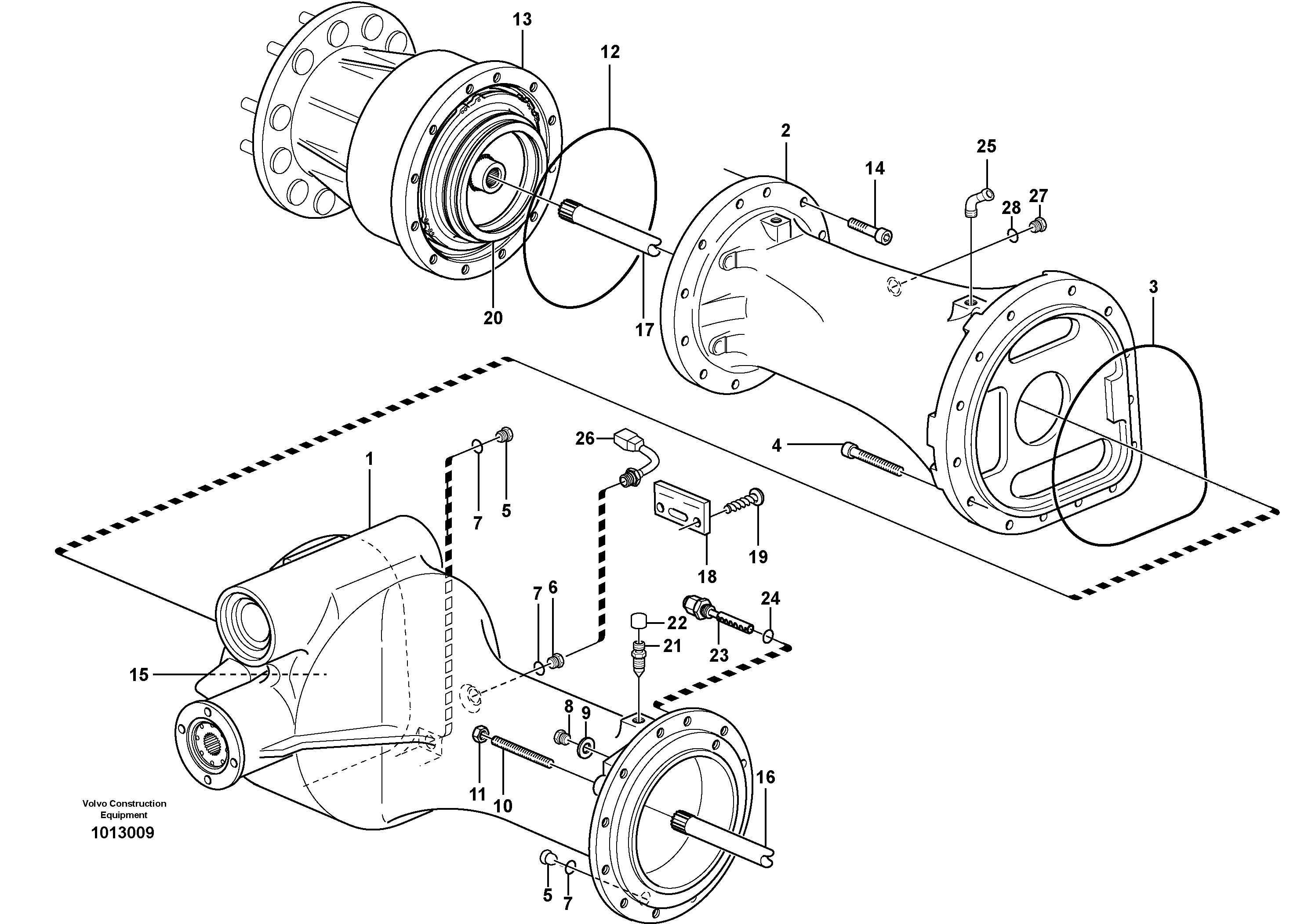 Planet shaft, rear — volvo parts diagram