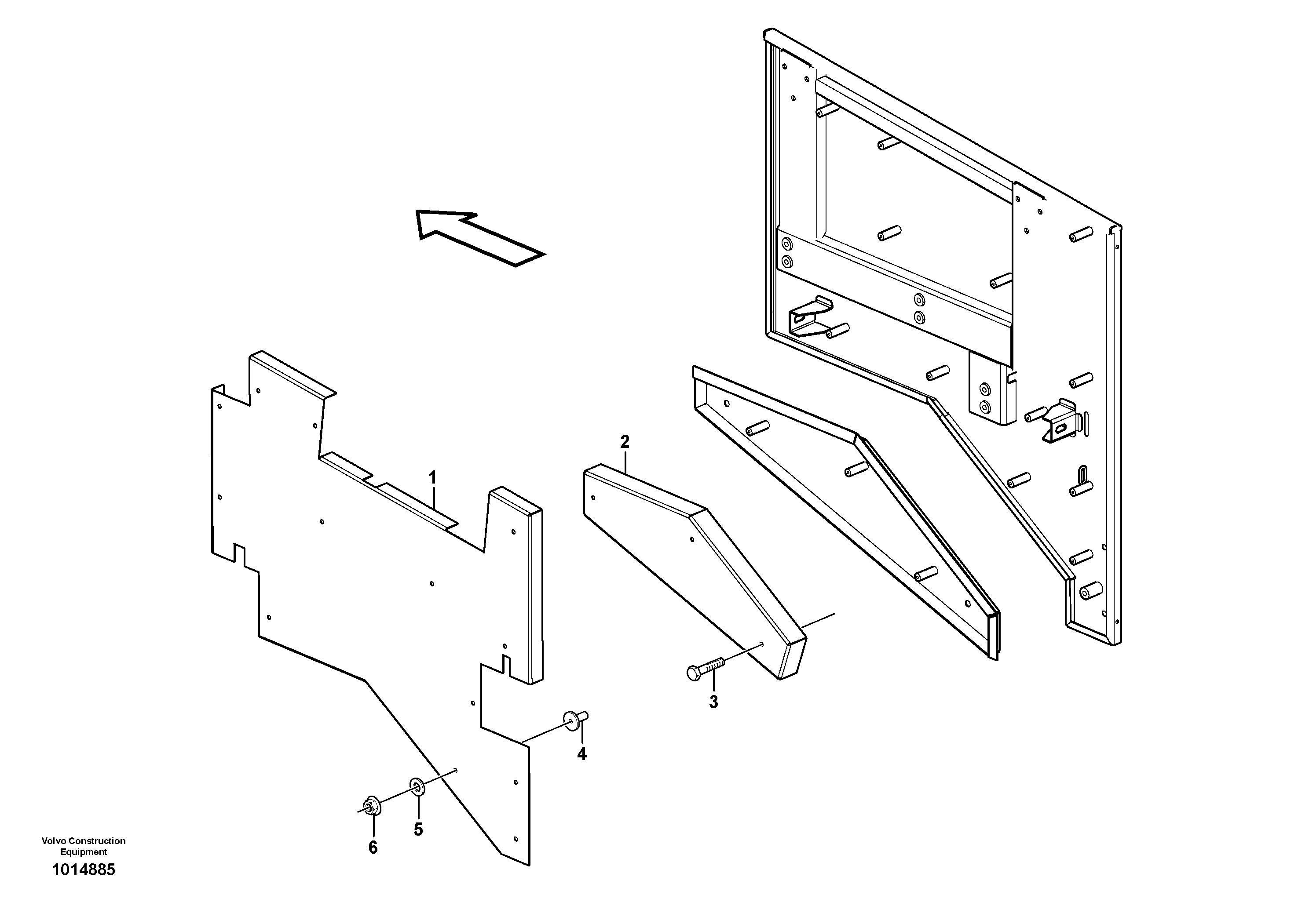Top plate, side hatches, rear  82173 — volvo parts diagram
