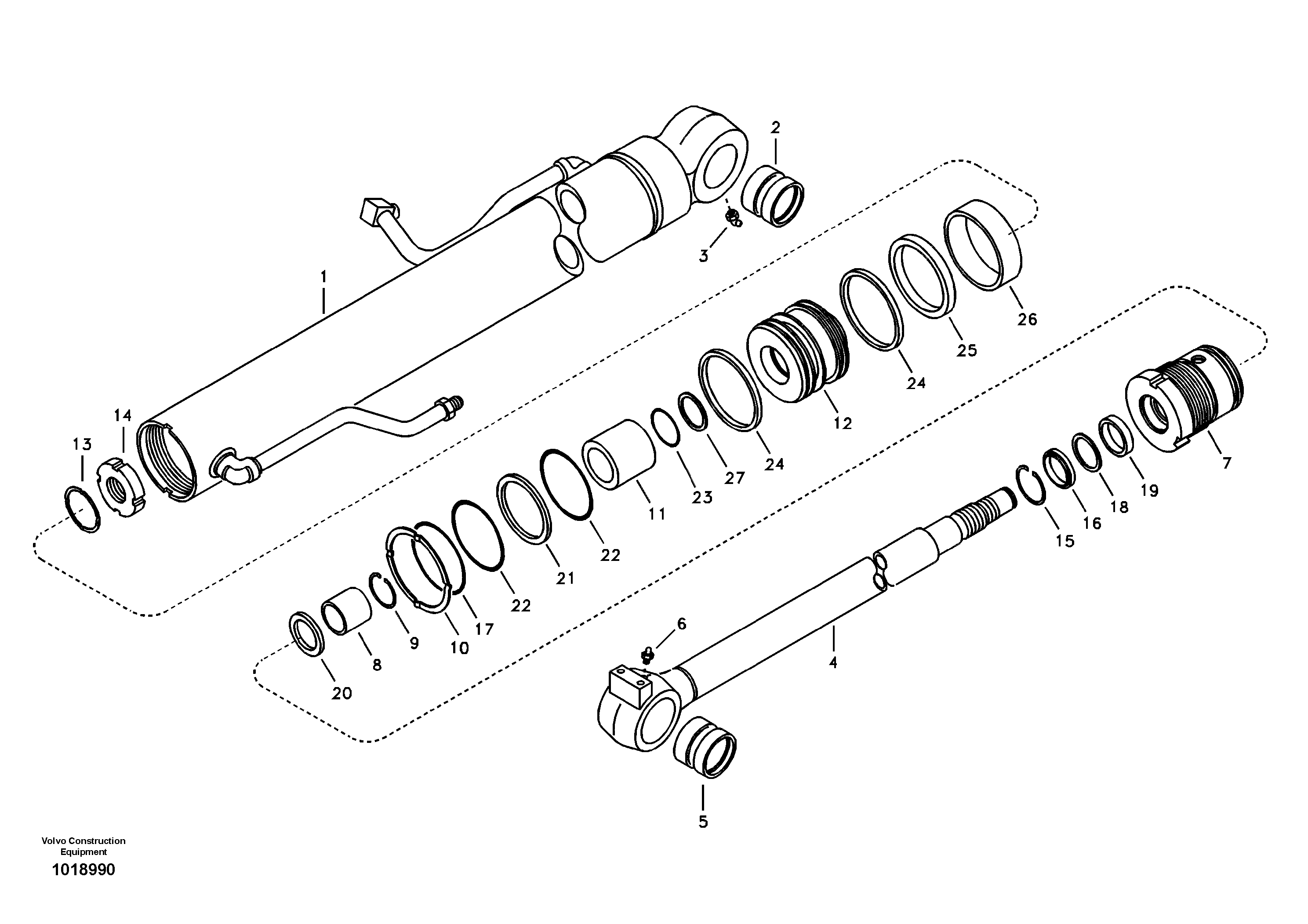 Boom cylinder — volvo parts diagram