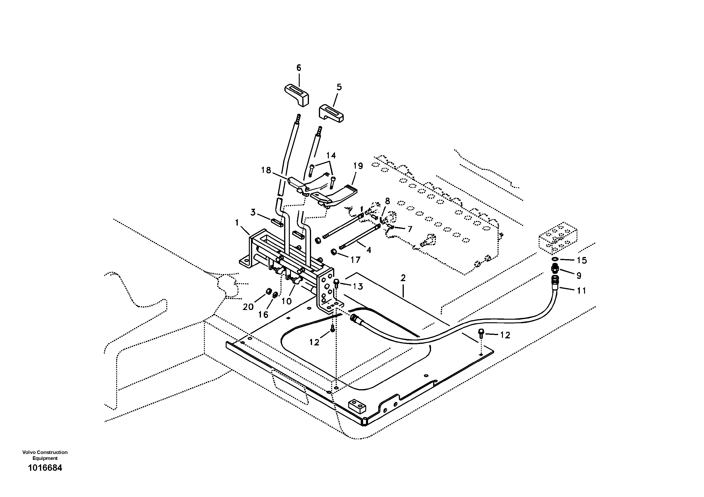 Control links, travel — volvo parts diagram
