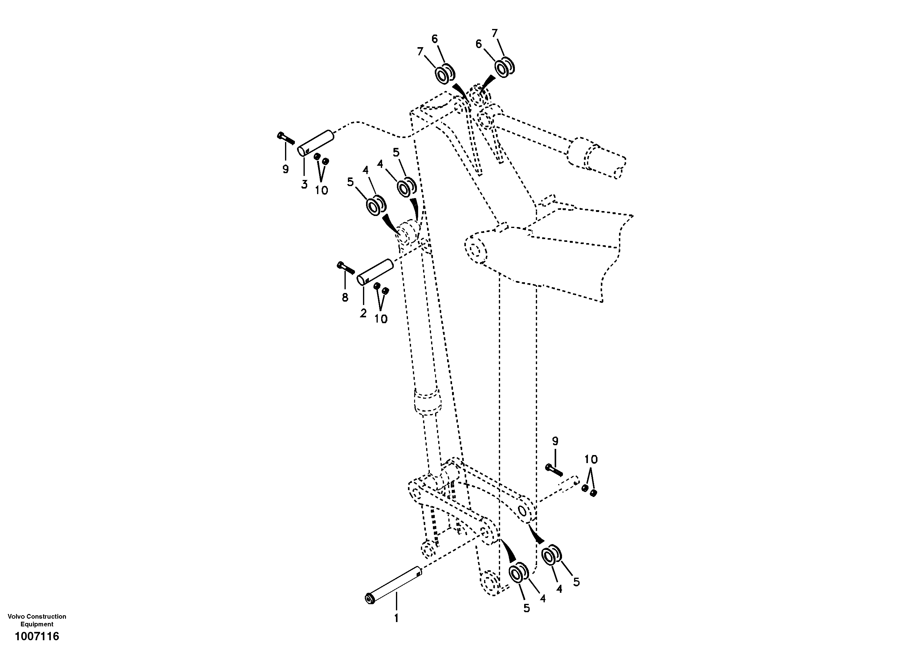 Links to dipper arm — volvo parts diagram