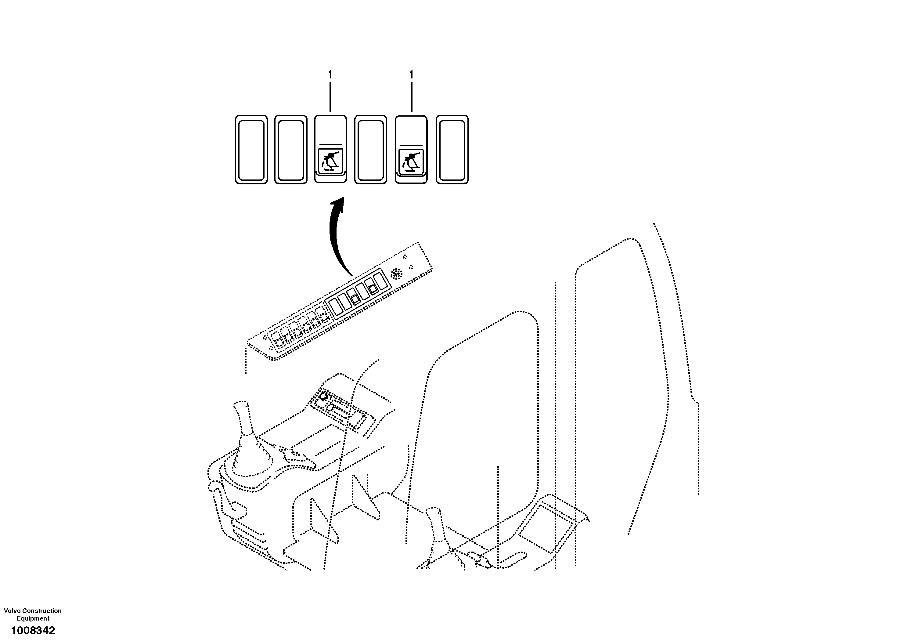 Switch, quickfit control  FOR CHINA — volvo parts diagram