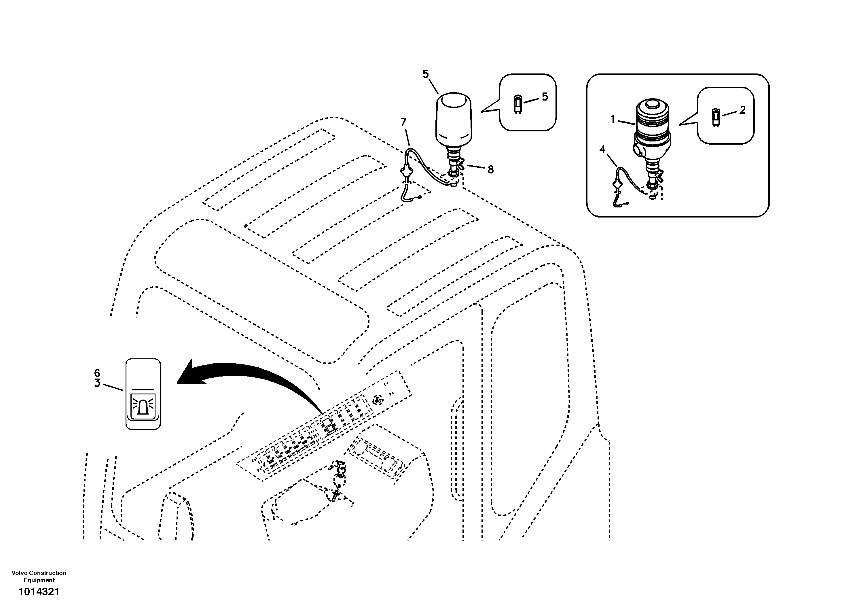 Rotating beacon — volvo parts diagram