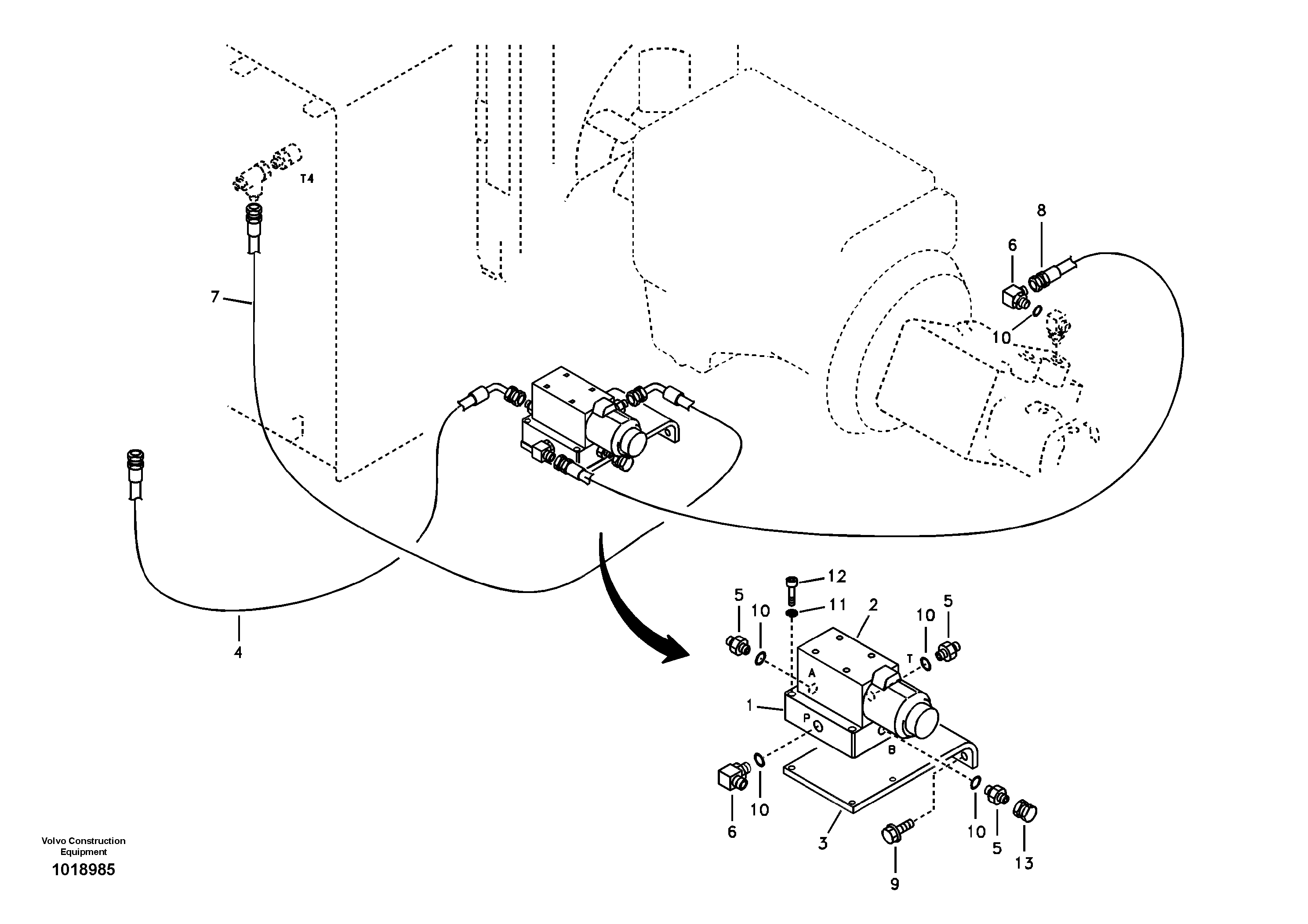 Quikfit hydraulic on upper. Single - acting — volvo parts diagram