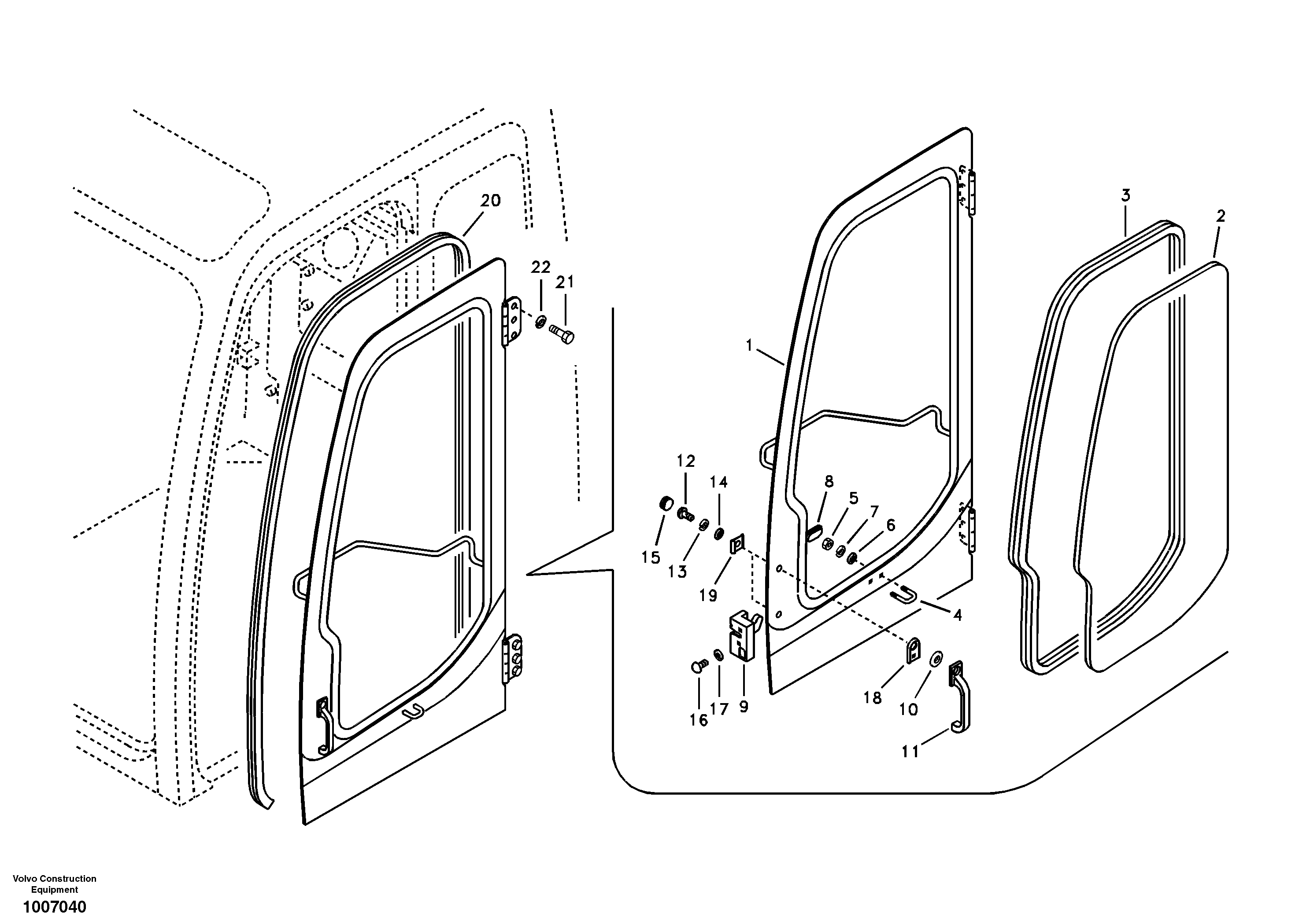 Door, operator's cab  FOR CHINA — volvo parts diagram