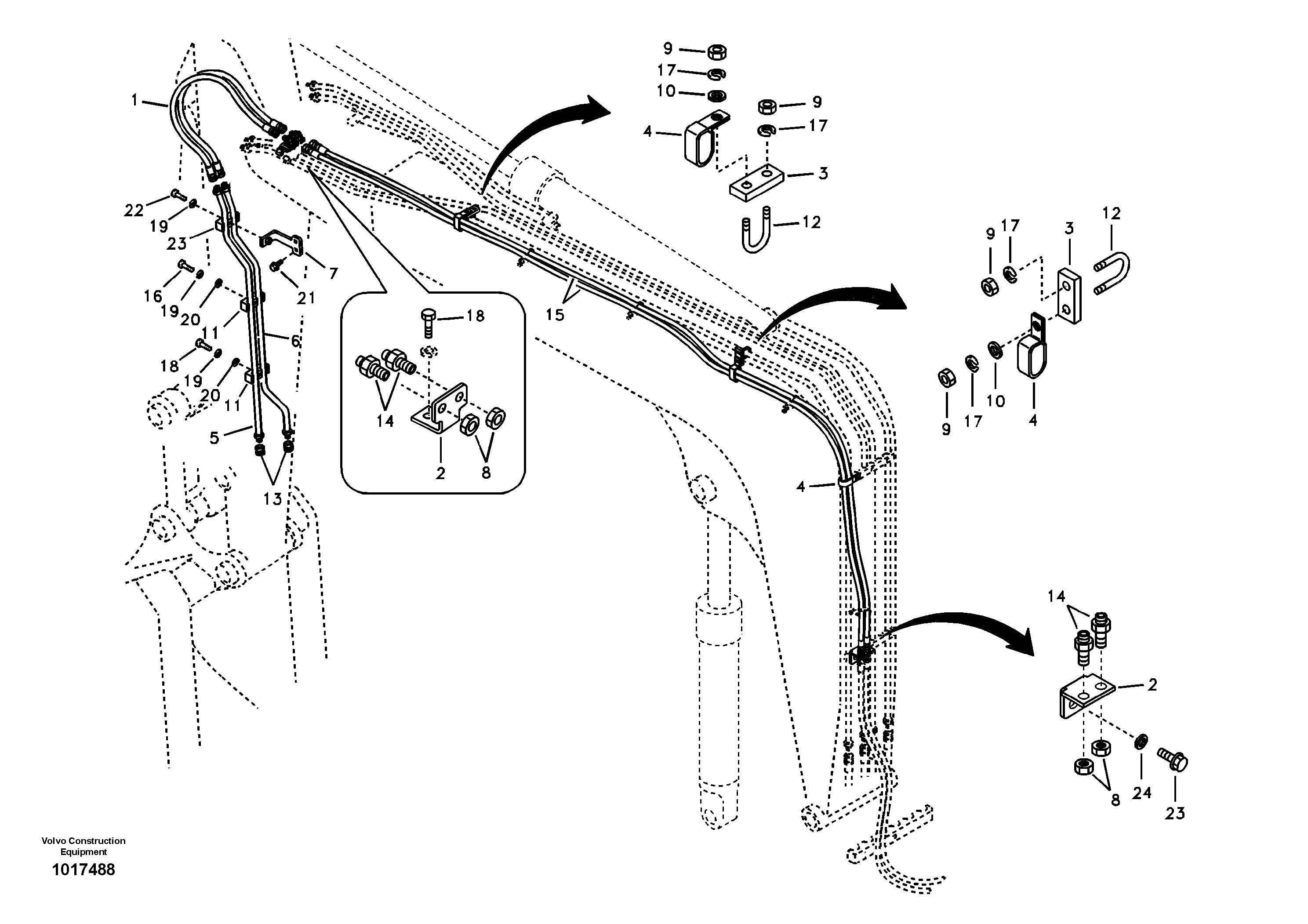 Quikfit hydraulic on attachment. Double - acting — volvo parts diagram