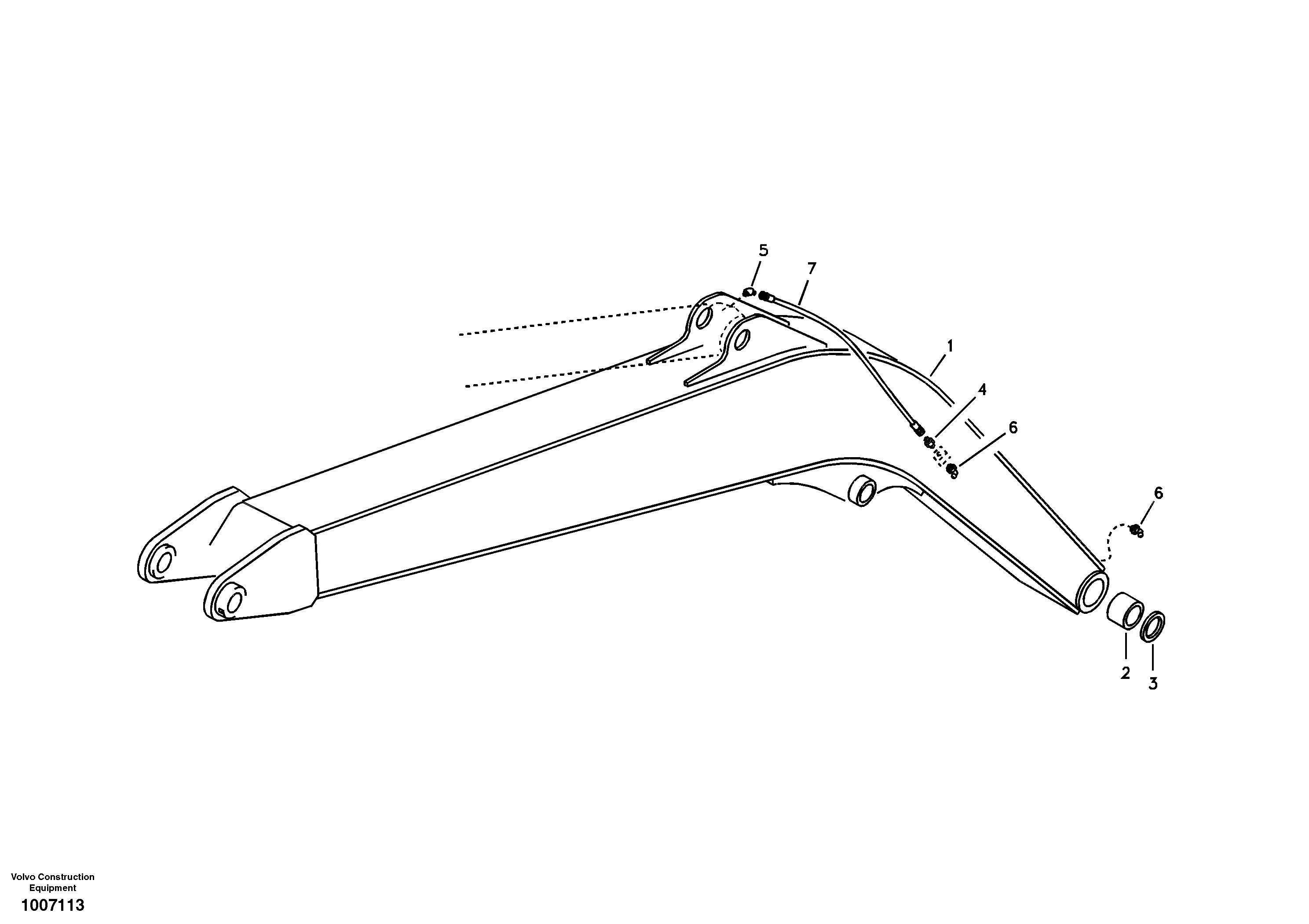 Boom and grease piping — volvo parts diagram