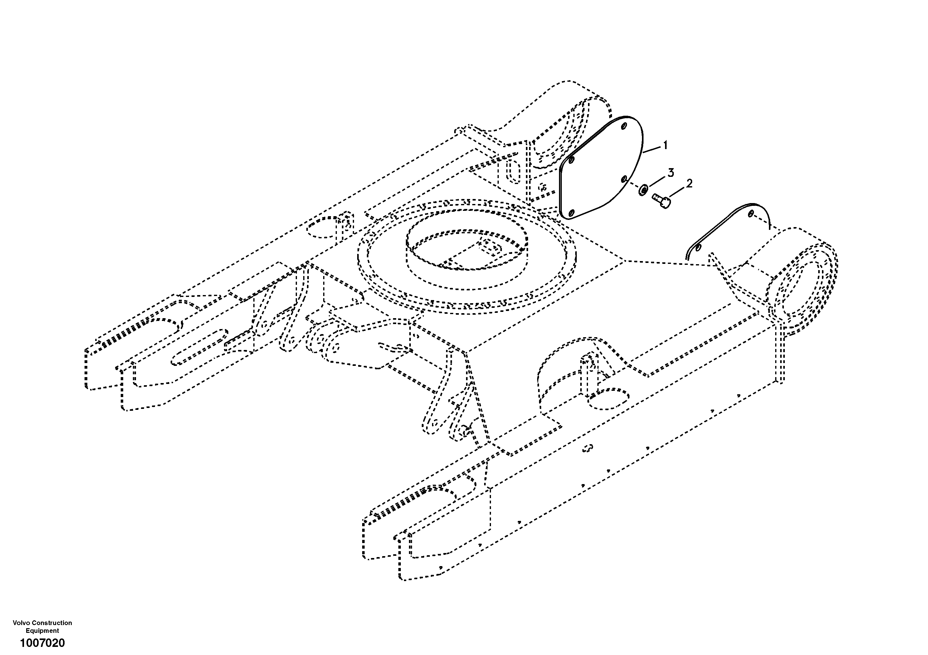 Protective plate for travel motor — volvo parts diagram