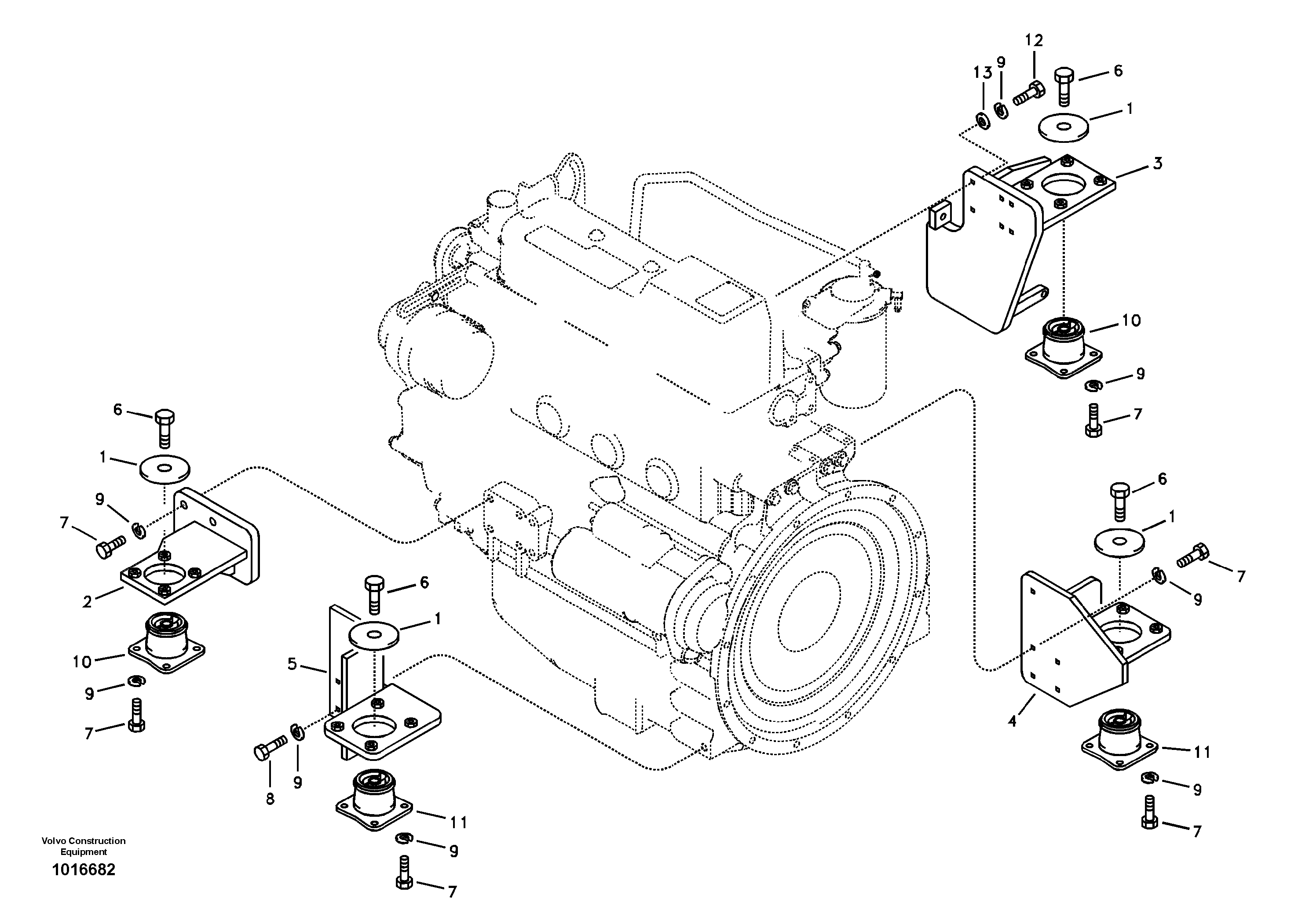 Engine mount — volvo parts diagram