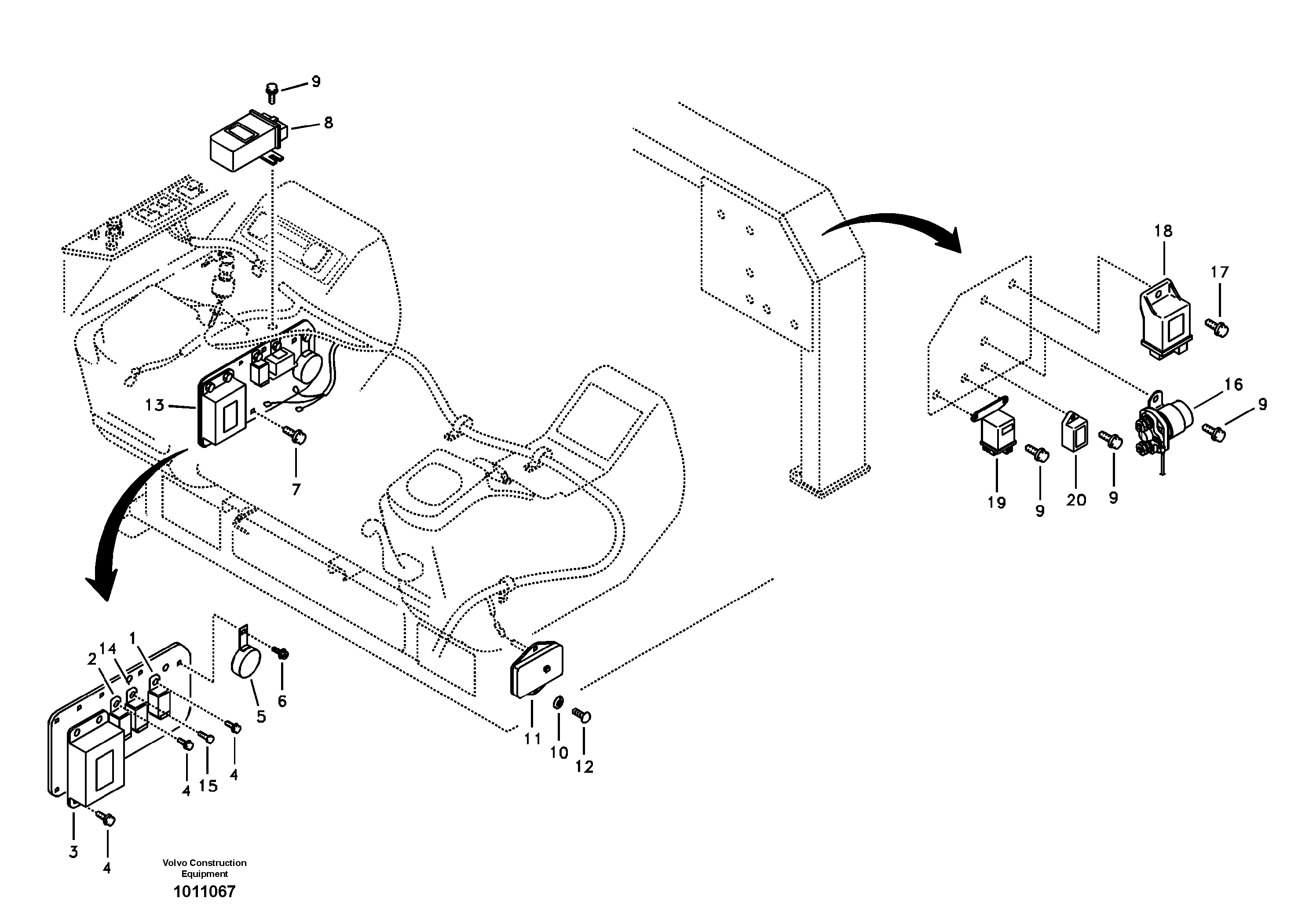 Electrical distribution box — volvo parts diagram