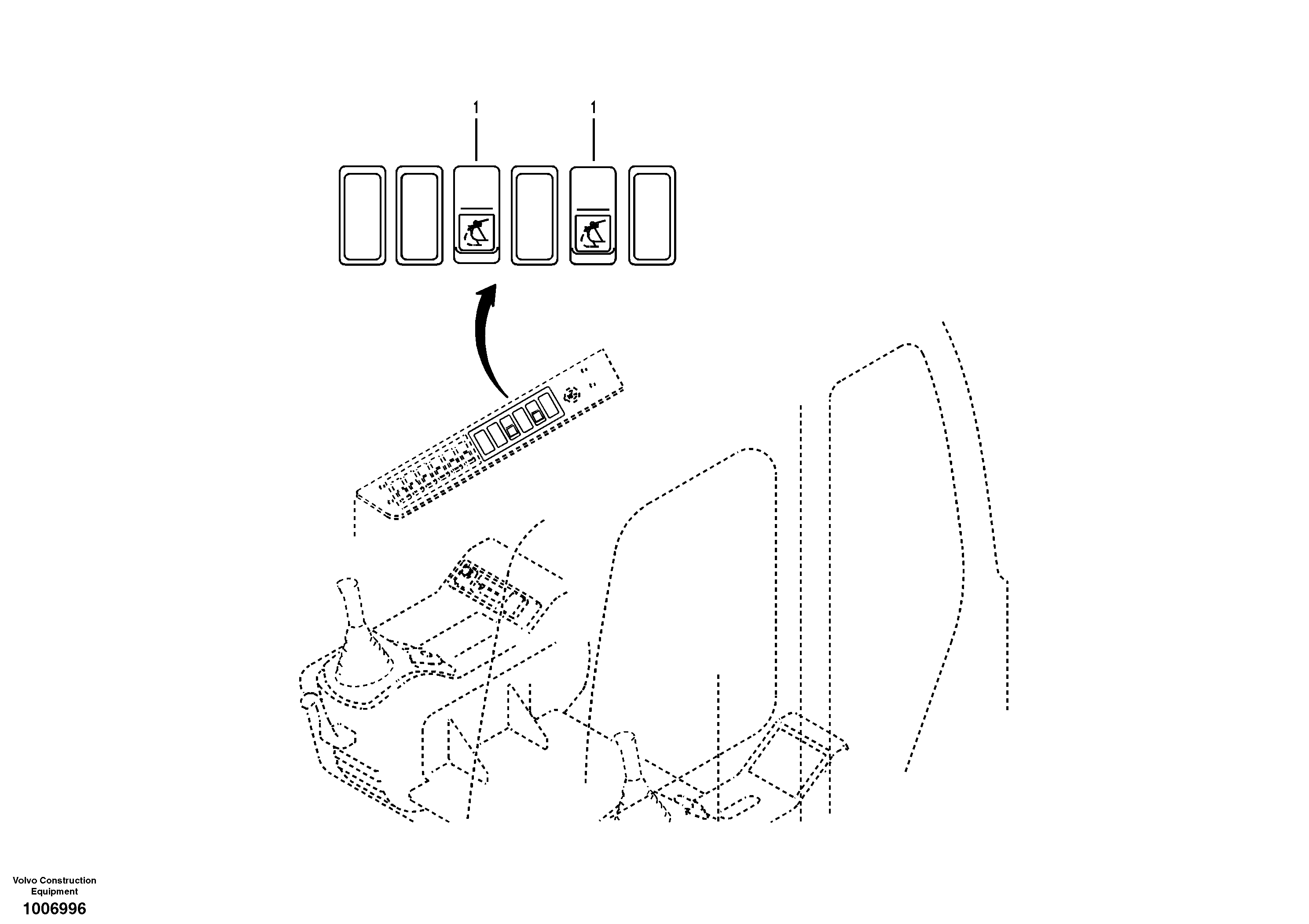 Switch, quickfit control — volvo parts diagram
