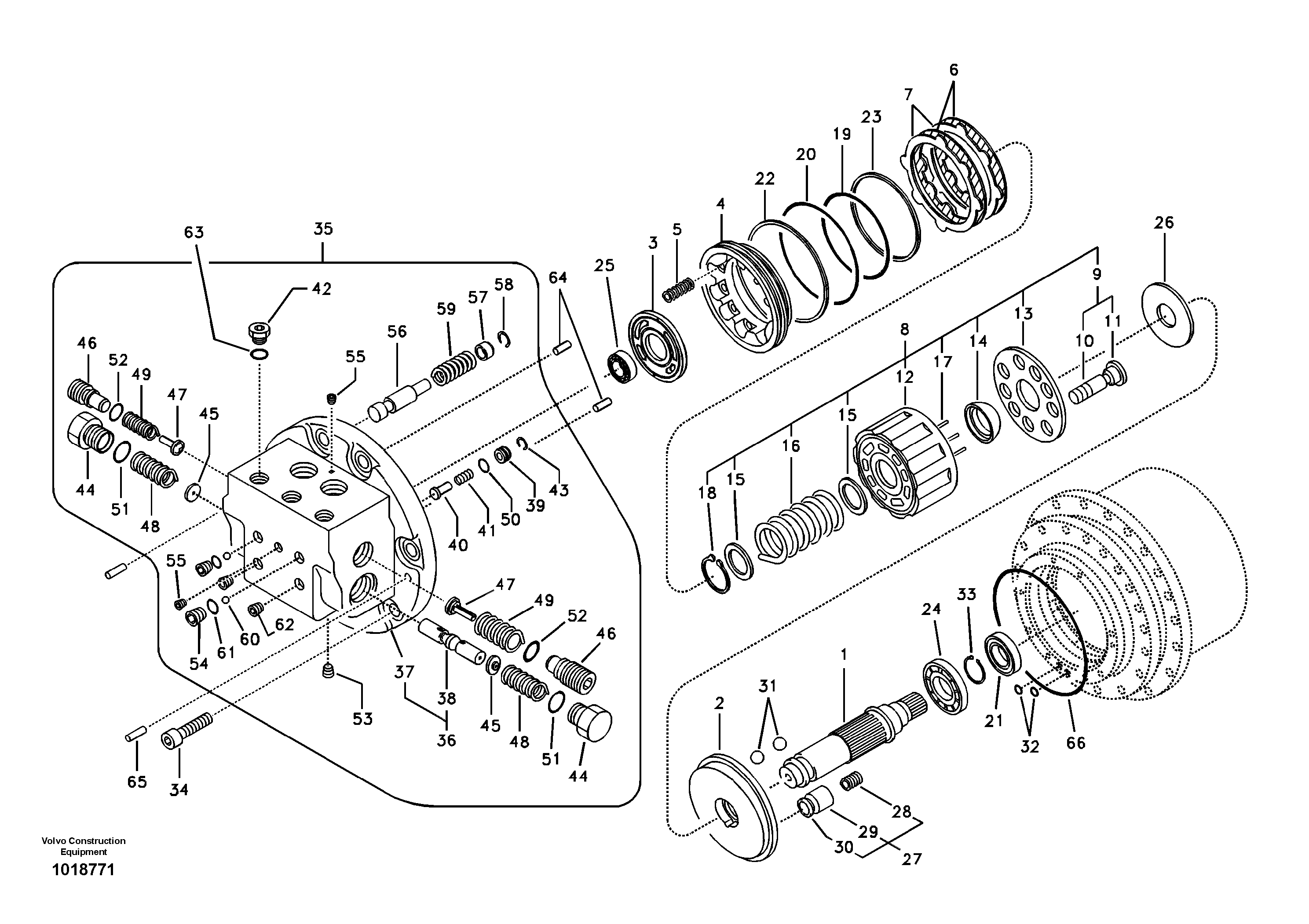 Travel motor — volvo parts diagram
