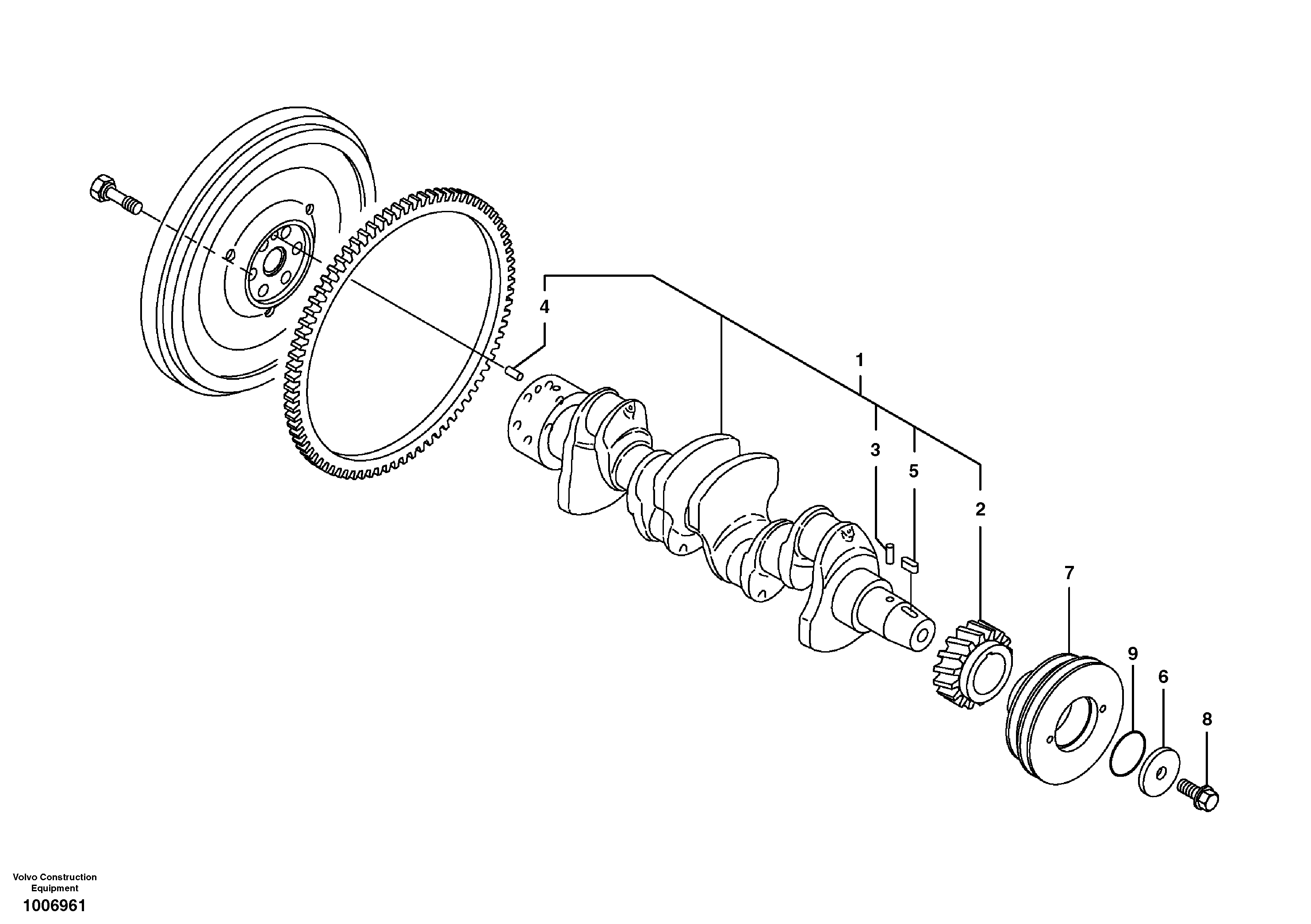 Crankshaft — volvo parts diagram