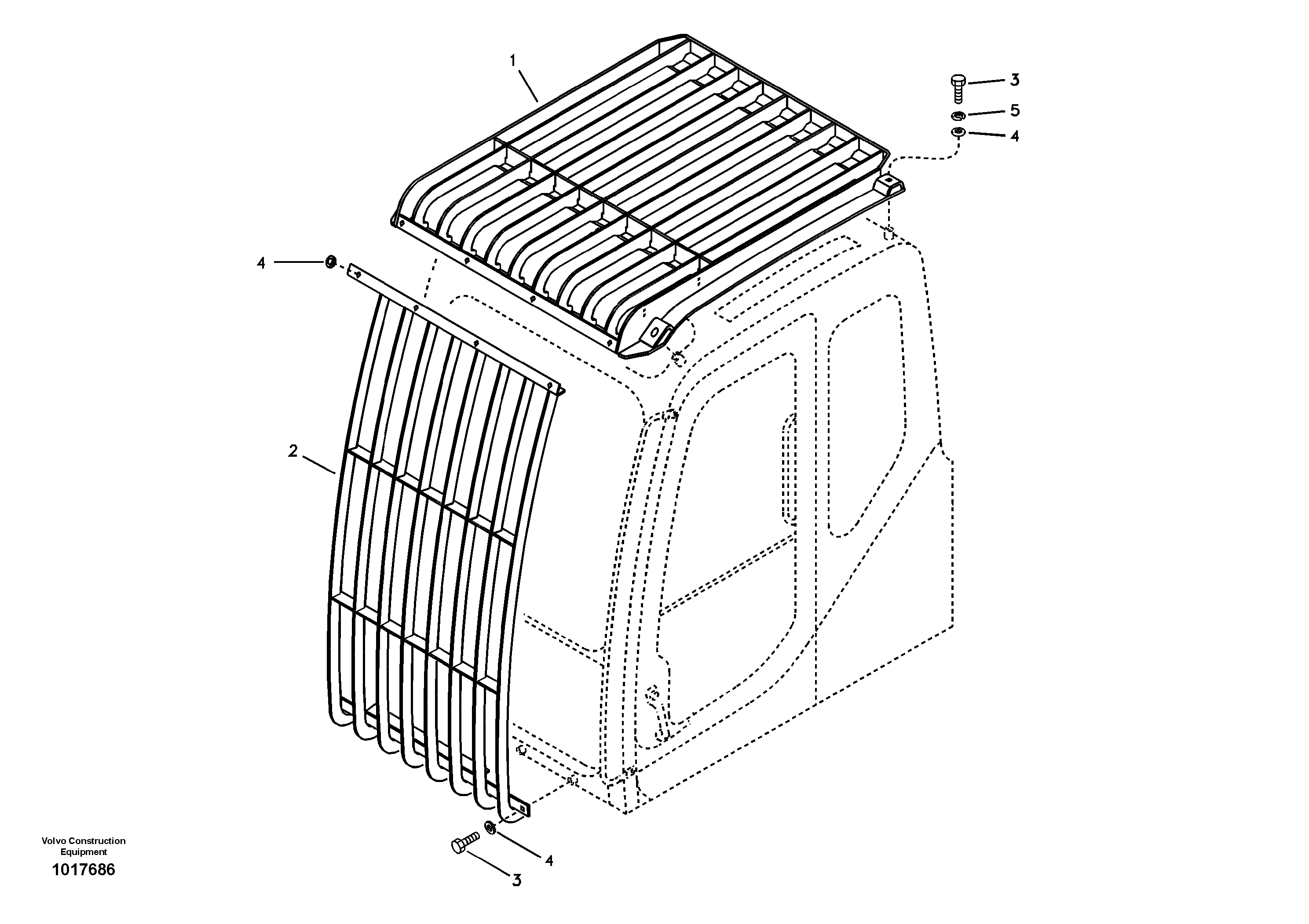Falling object guards — volvo parts diagram