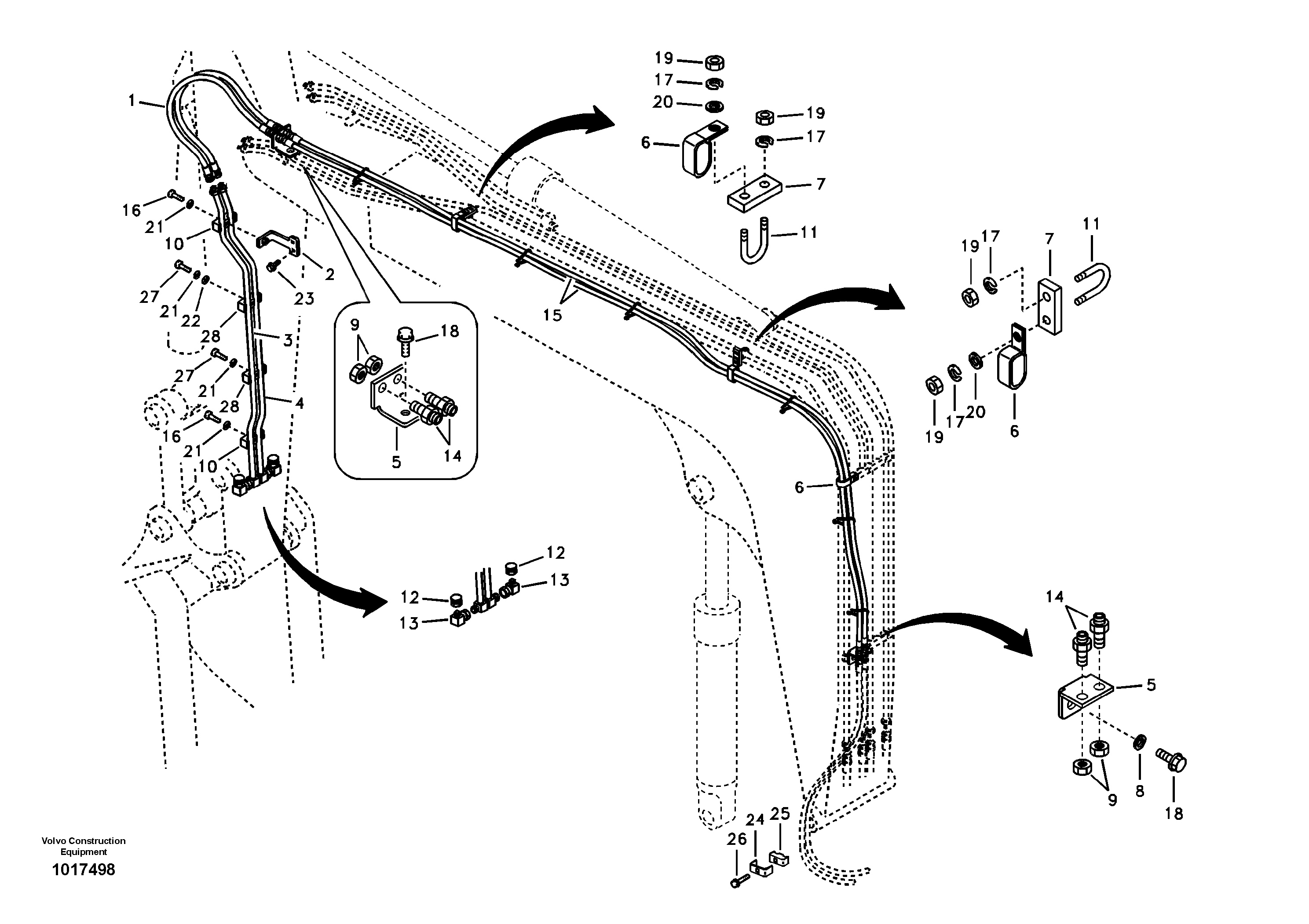 Quikfit hydraulic on attachment. Double - acting  FOR CHINA (SER NO 50037-) — volvo parts diagram