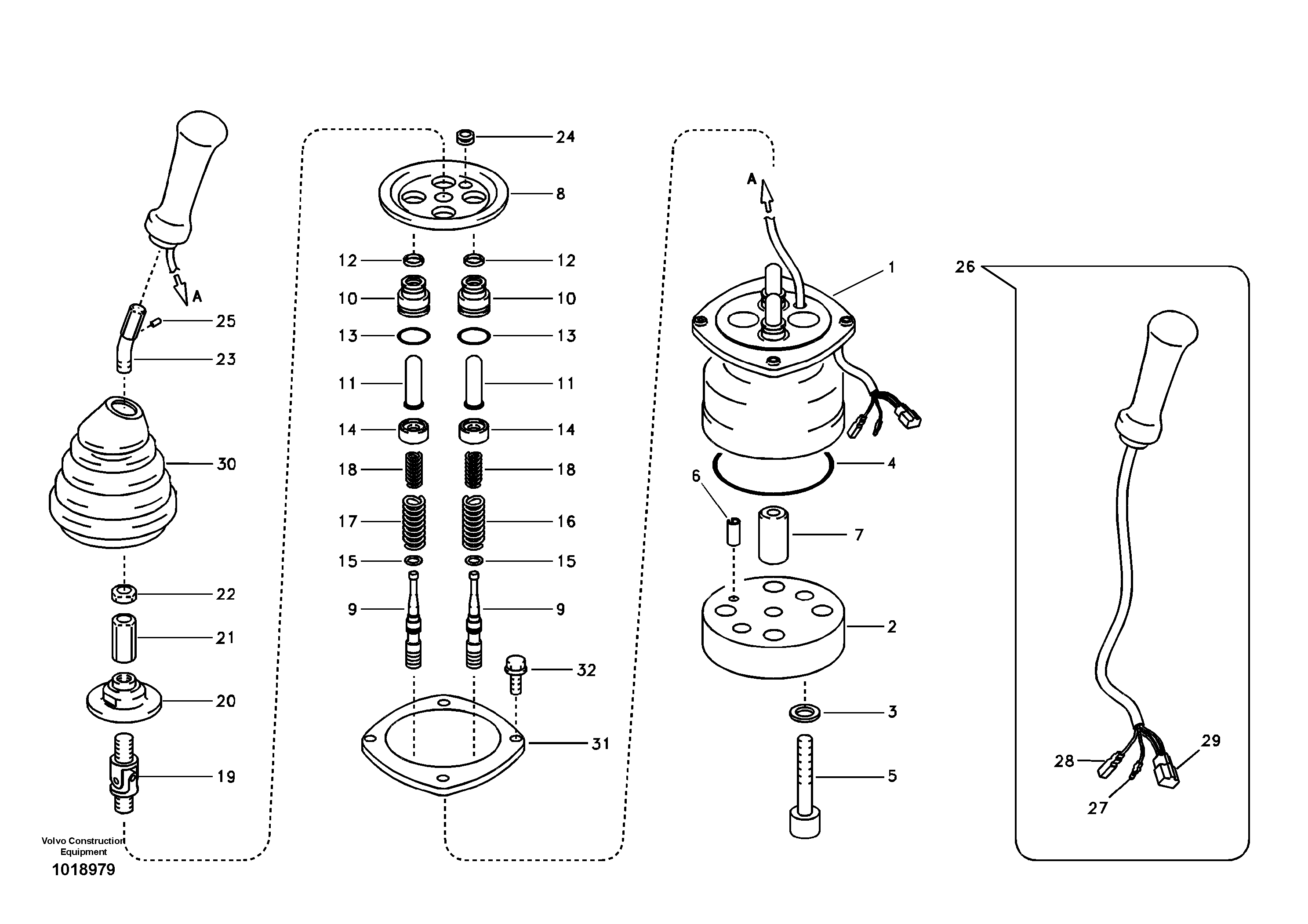 Servo system, remote control valve — volvo parts diagram