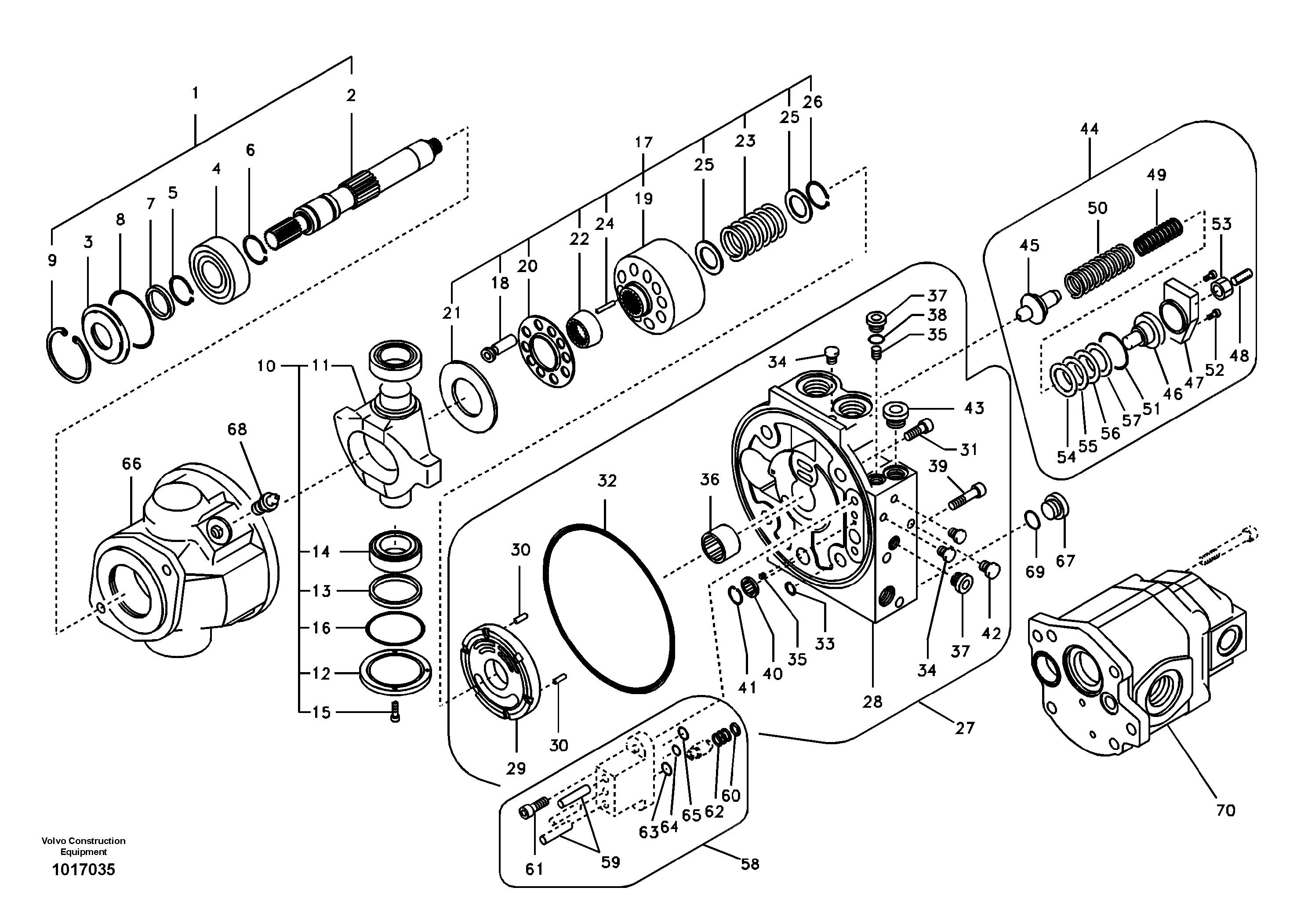 Hydraulic gear pump — volvo parts diagram