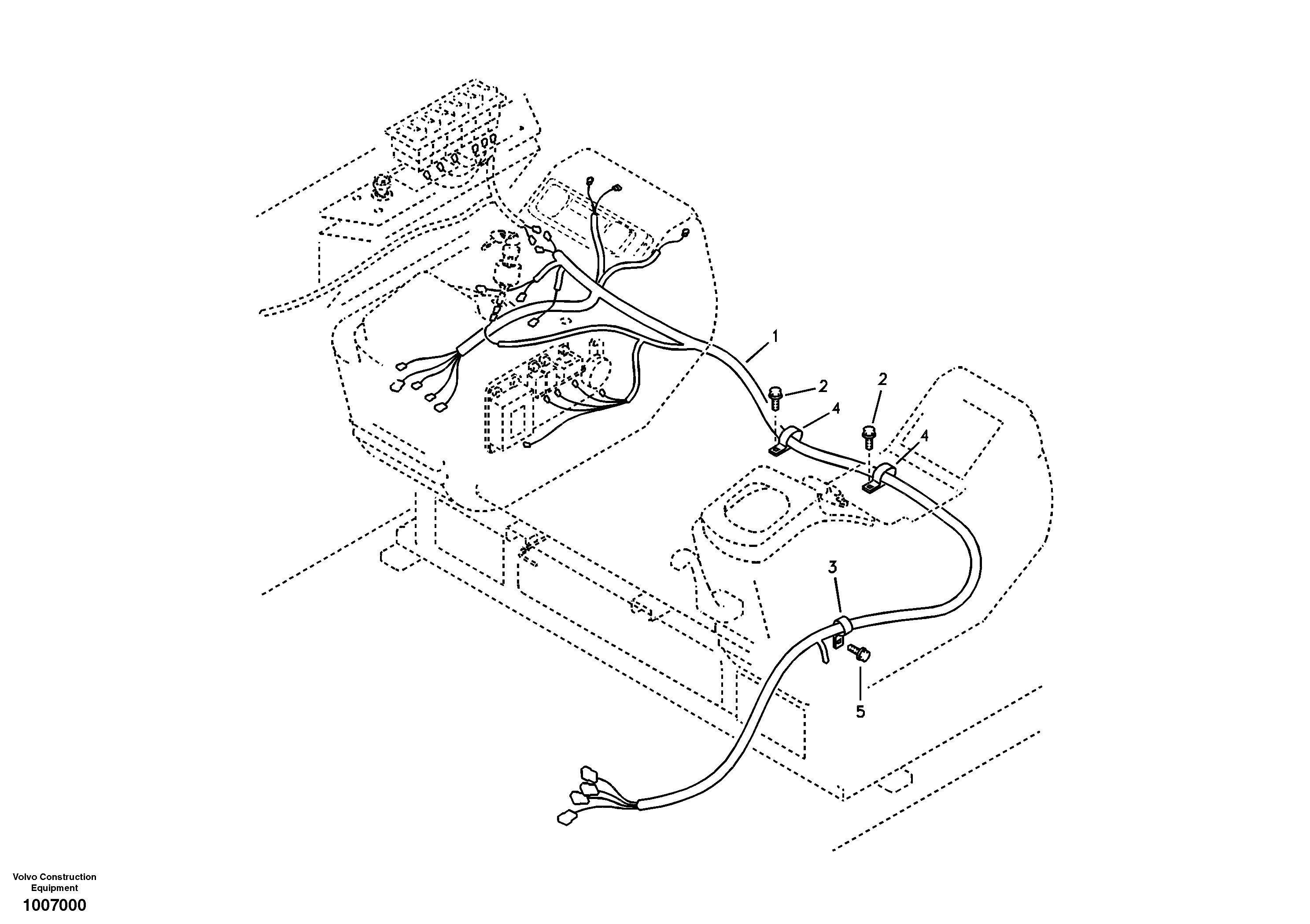Cable and wire harness, instrument panel — volvo parts diagram