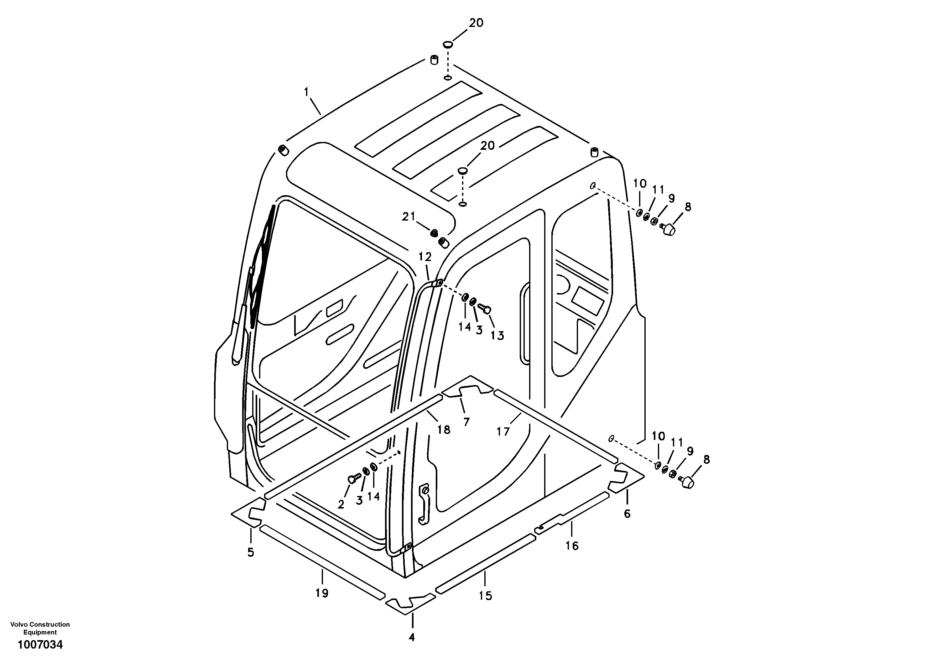 Operator's cab  FOR CHINA — volvo parts diagram