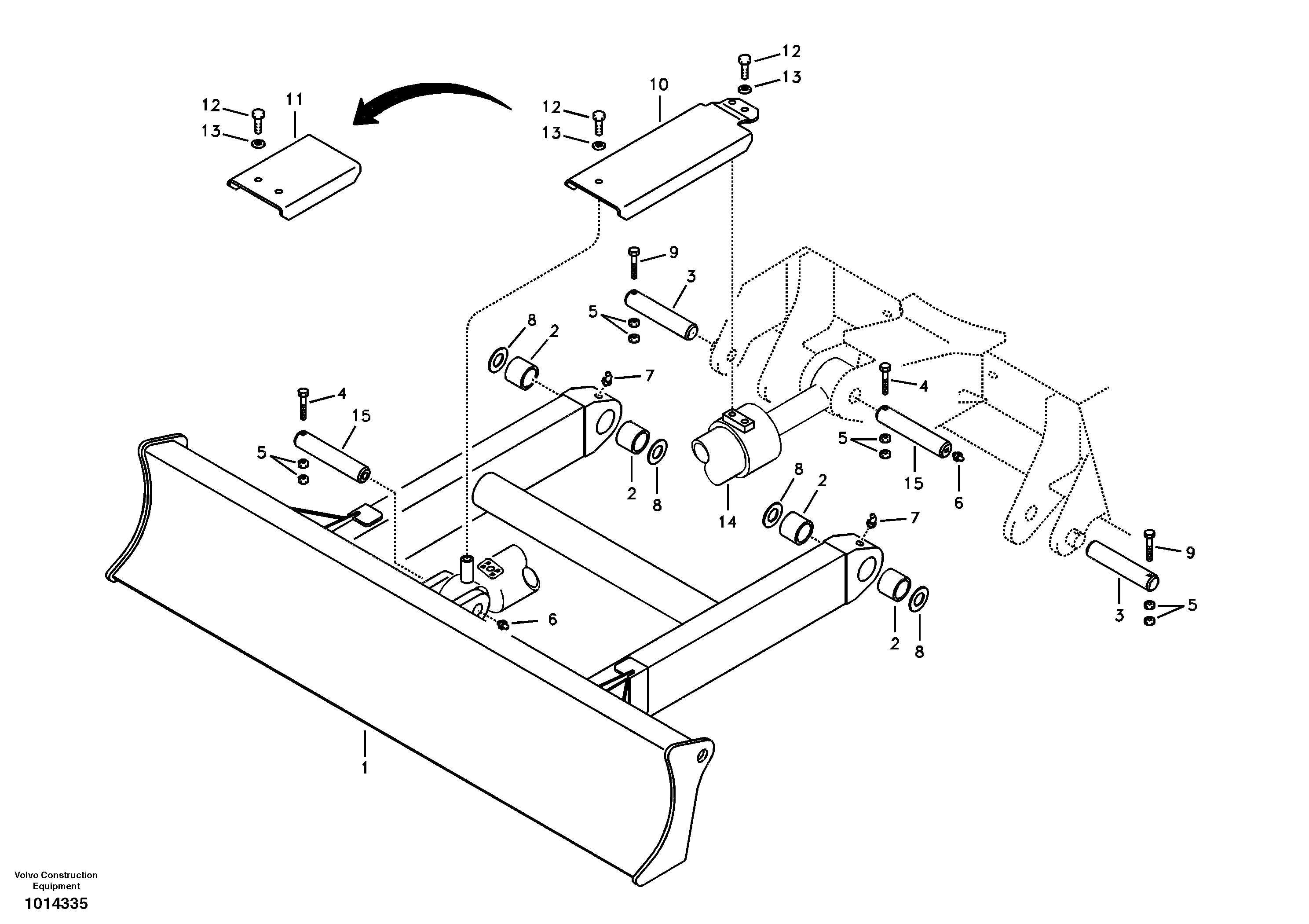 Dozer blade  FOR CHINA — volvo parts diagram