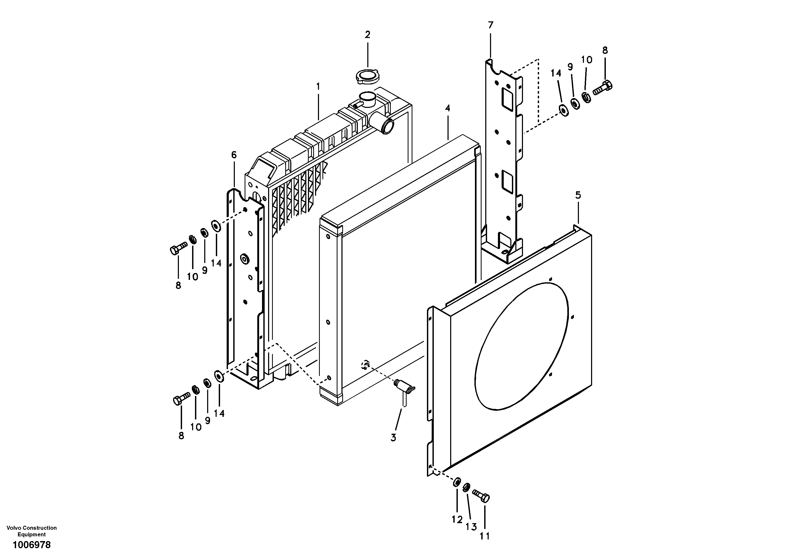 Radiator — volvo parts diagram