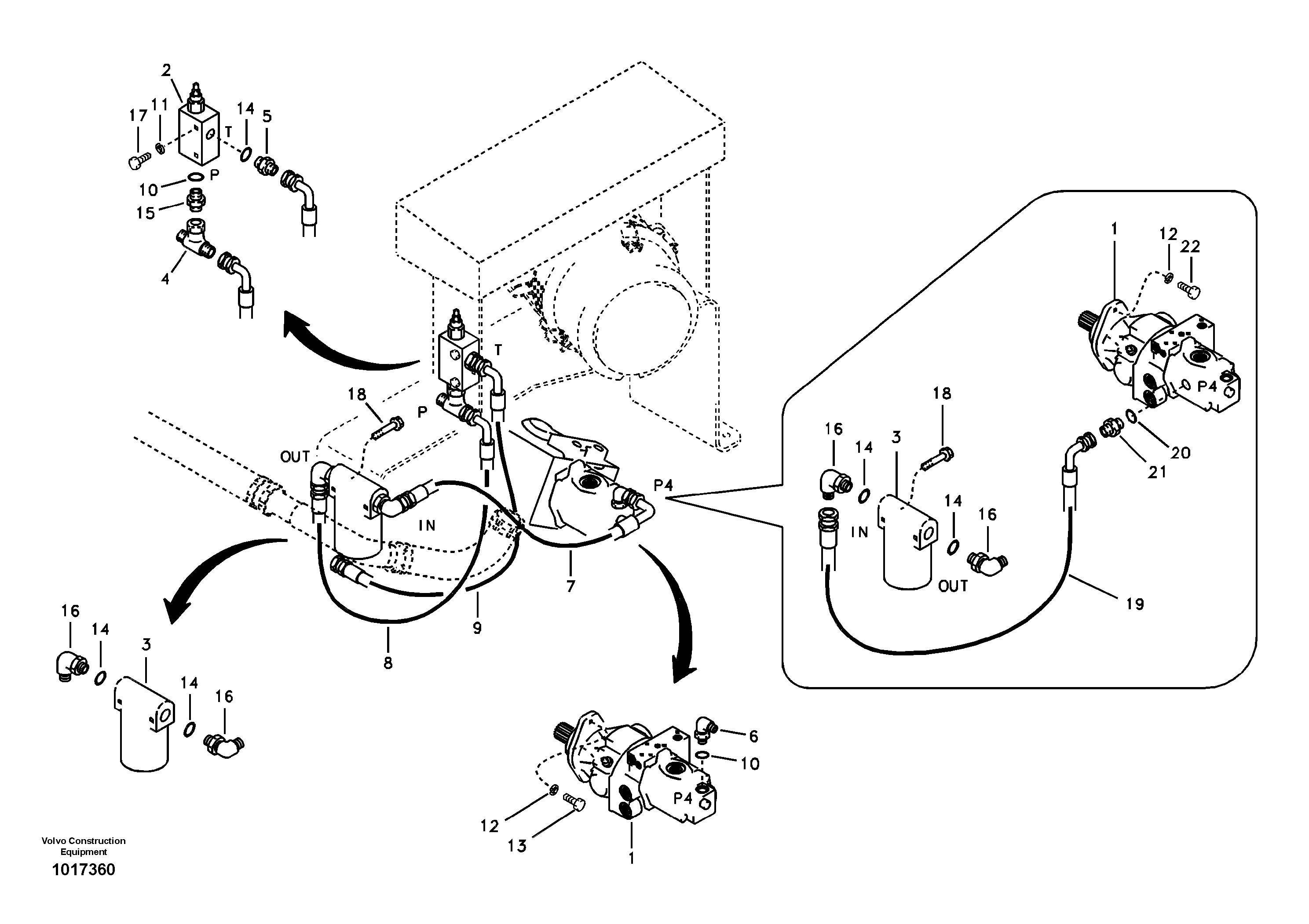 Pump installation — volvo parts diagram