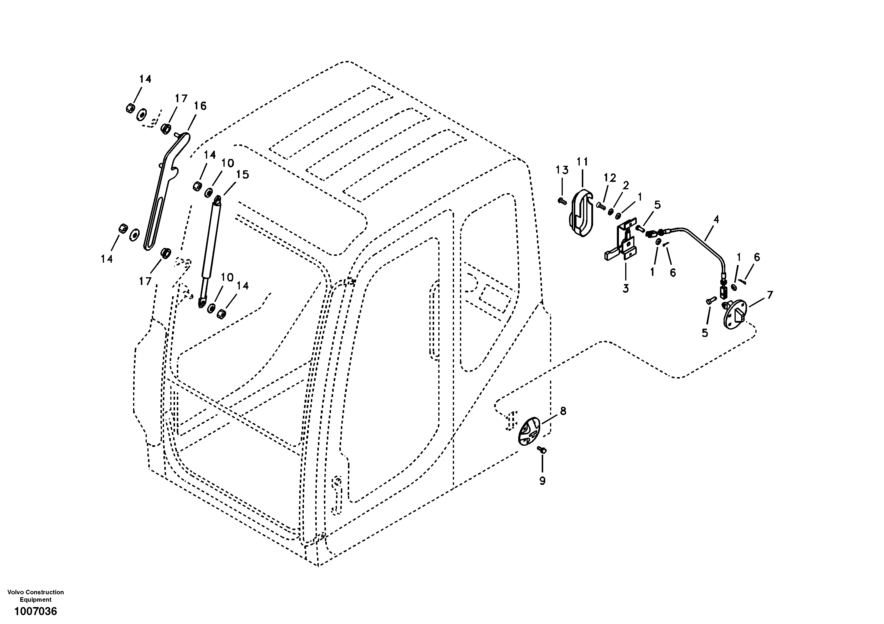 Operator's cab — volvo parts diagram